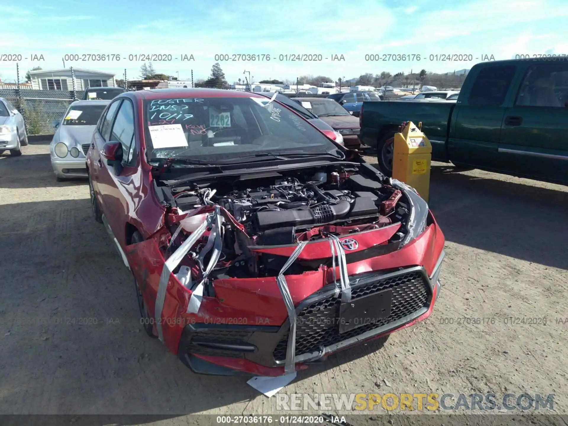 1 Photograph of a damaged car 5YFT4RCE9LP019086 TOYOTA COROLLA 2020