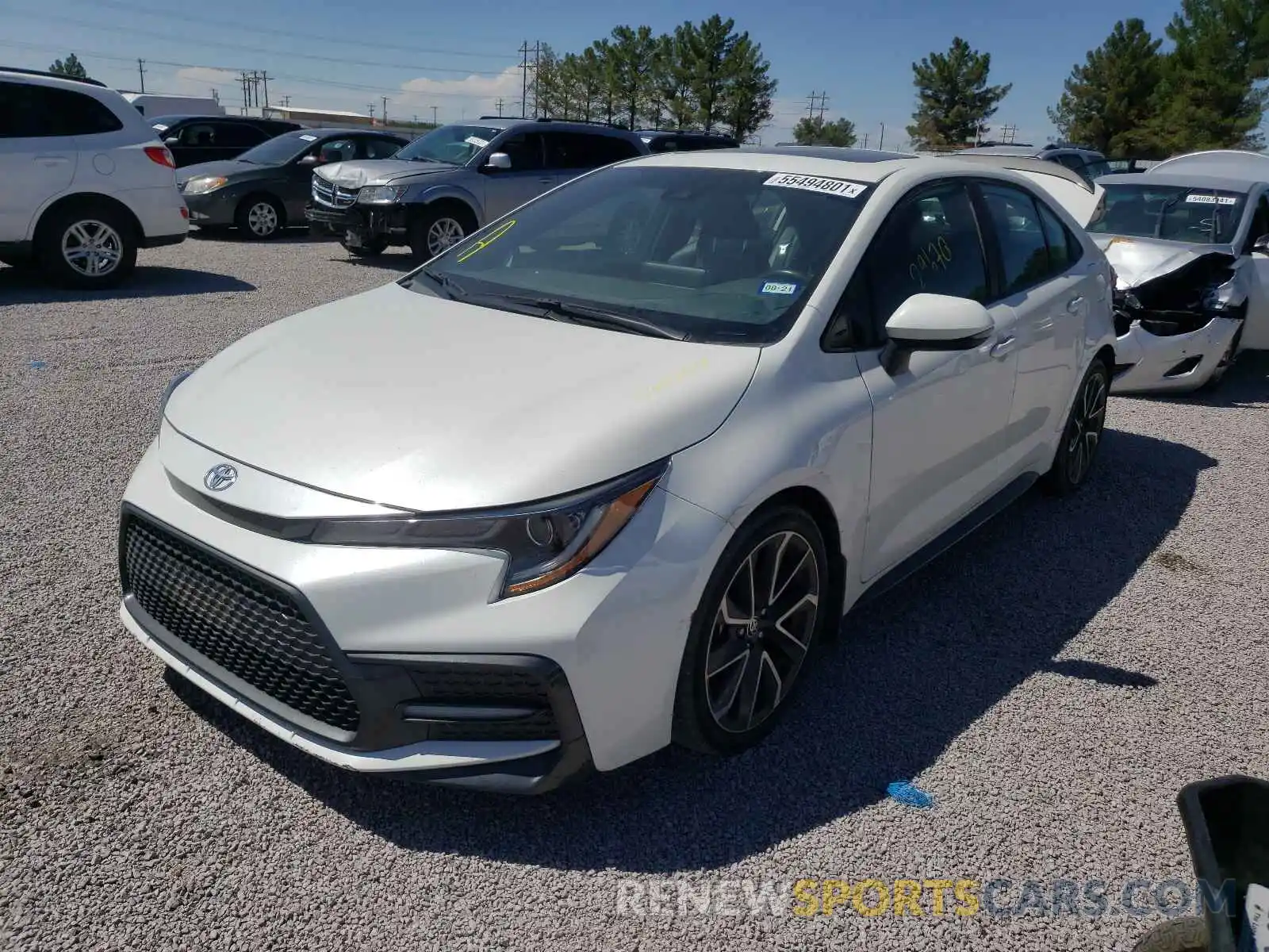 2 Photograph of a damaged car 5YFT4RCE9LP021615 TOYOTA COROLLA 2020