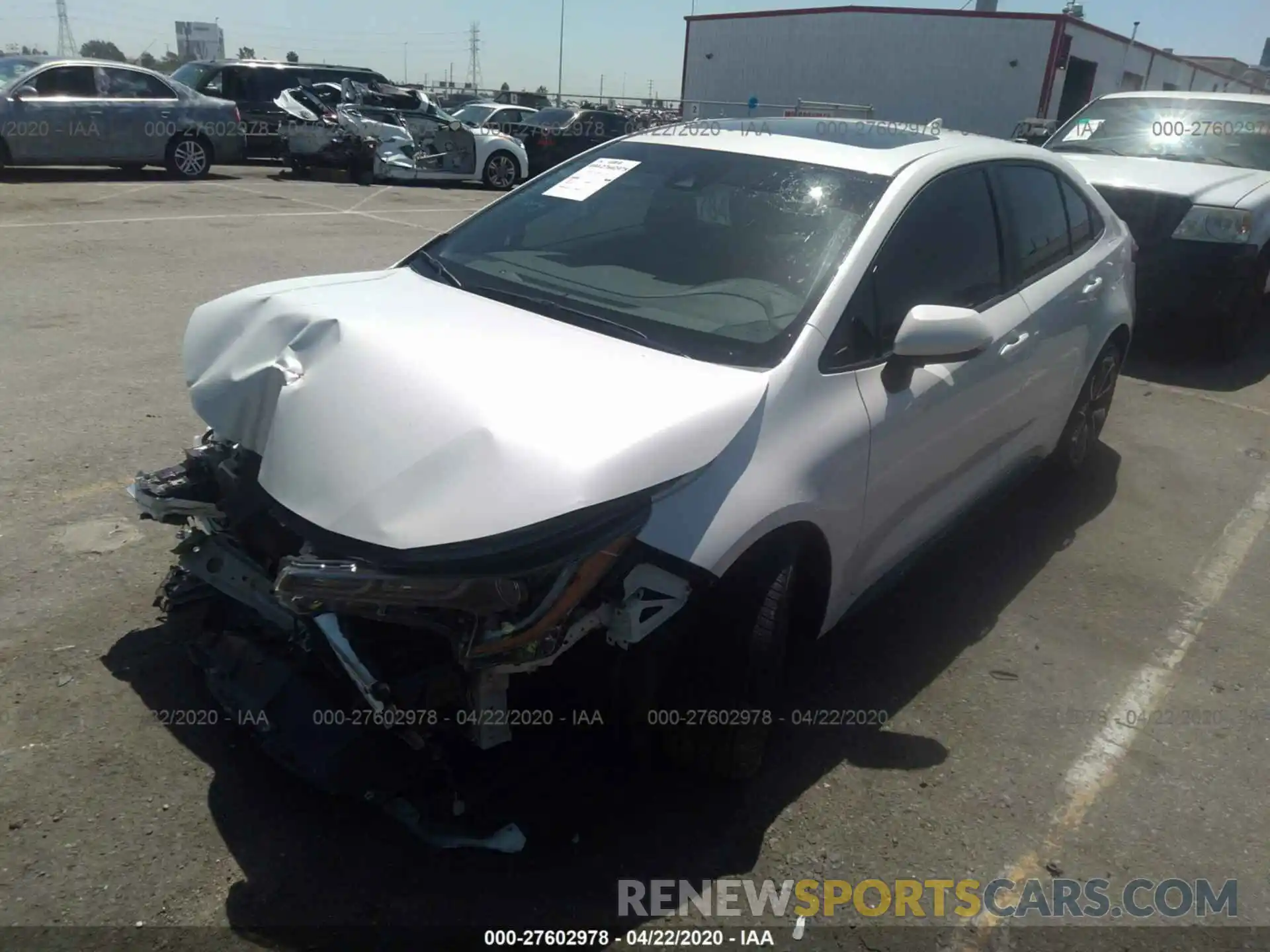 2 Photograph of a damaged car 5YFT4RCE9LP040018 TOYOTA COROLLA 2020