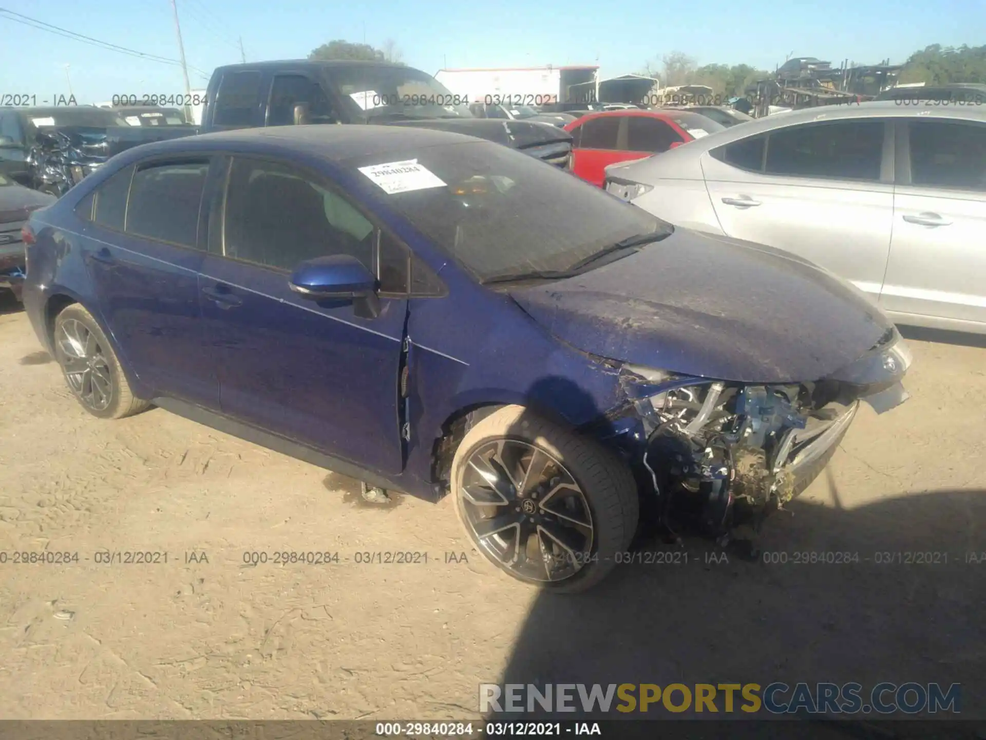 1 Photograph of a damaged car 5YFT4RCE9LP054484 TOYOTA COROLLA 2020