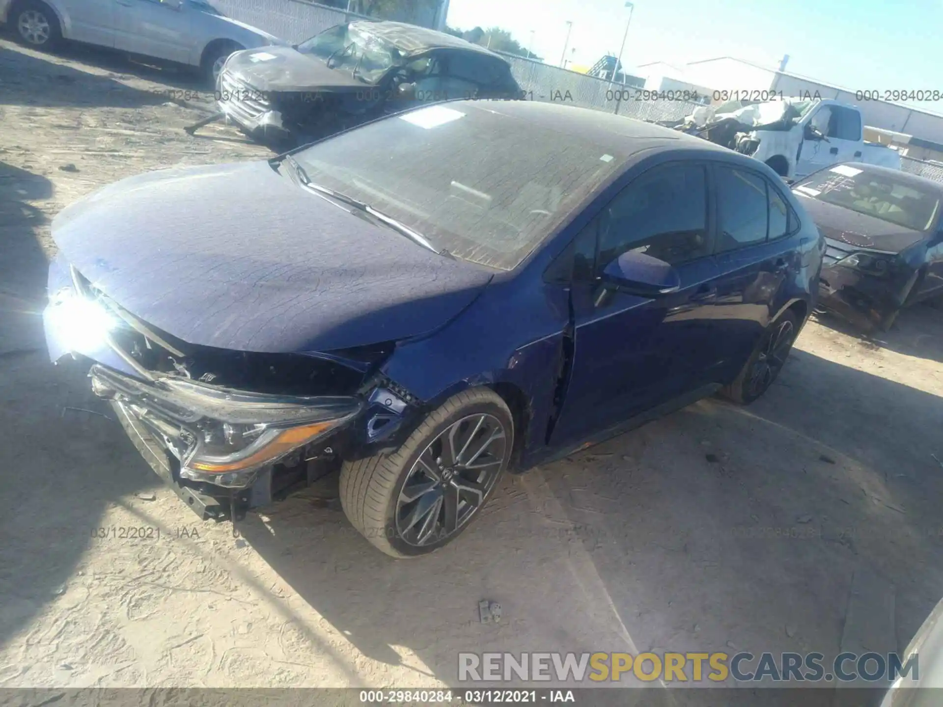 2 Photograph of a damaged car 5YFT4RCE9LP054484 TOYOTA COROLLA 2020