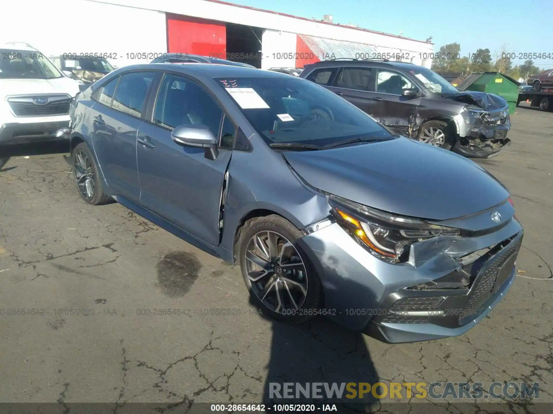 1 Photograph of a damaged car 5YFT4RCEXLP025348 TOYOTA COROLLA 2020