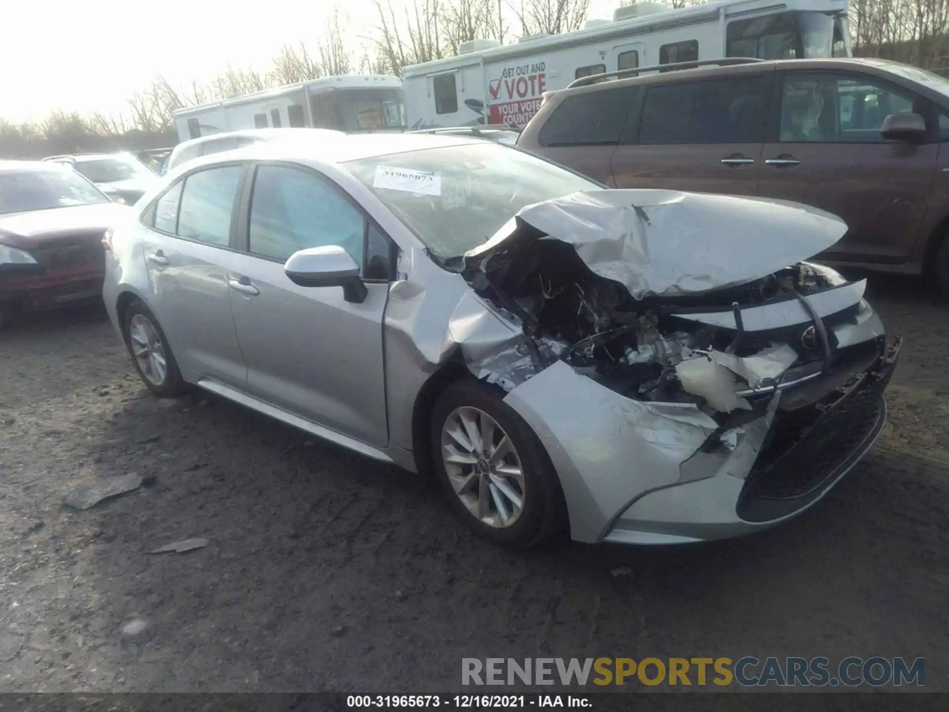 1 Photograph of a damaged car 5YFVPRAE1LP082573 TOYOTA COROLLA 2020