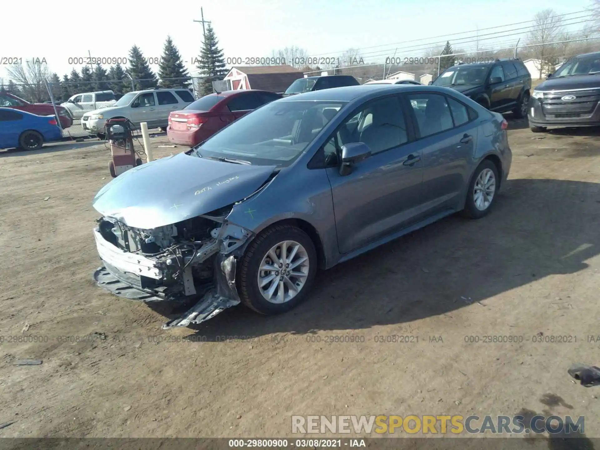 2 Photograph of a damaged car 5YFVPRAE2LP099155 TOYOTA COROLLA 2020