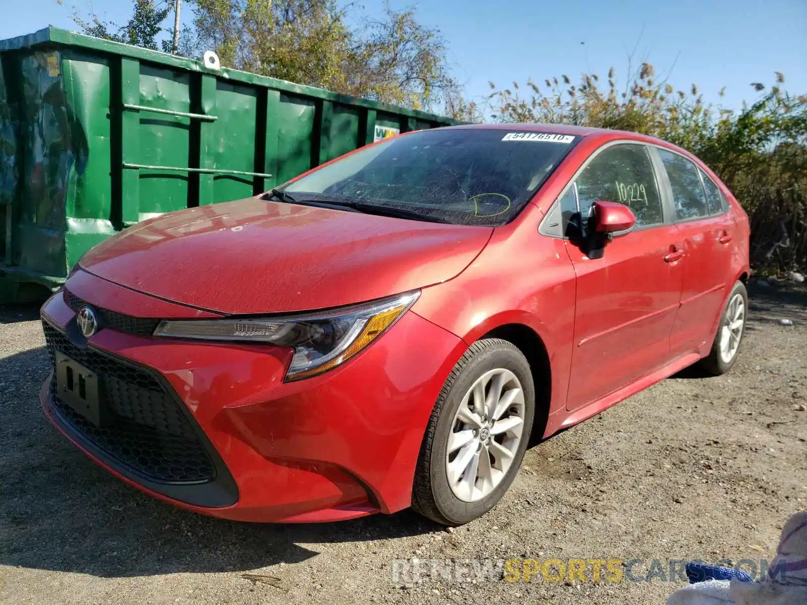 2 Photograph of a damaged car 5YFVPRAE5LP072659 TOYOTA COROLLA 2020