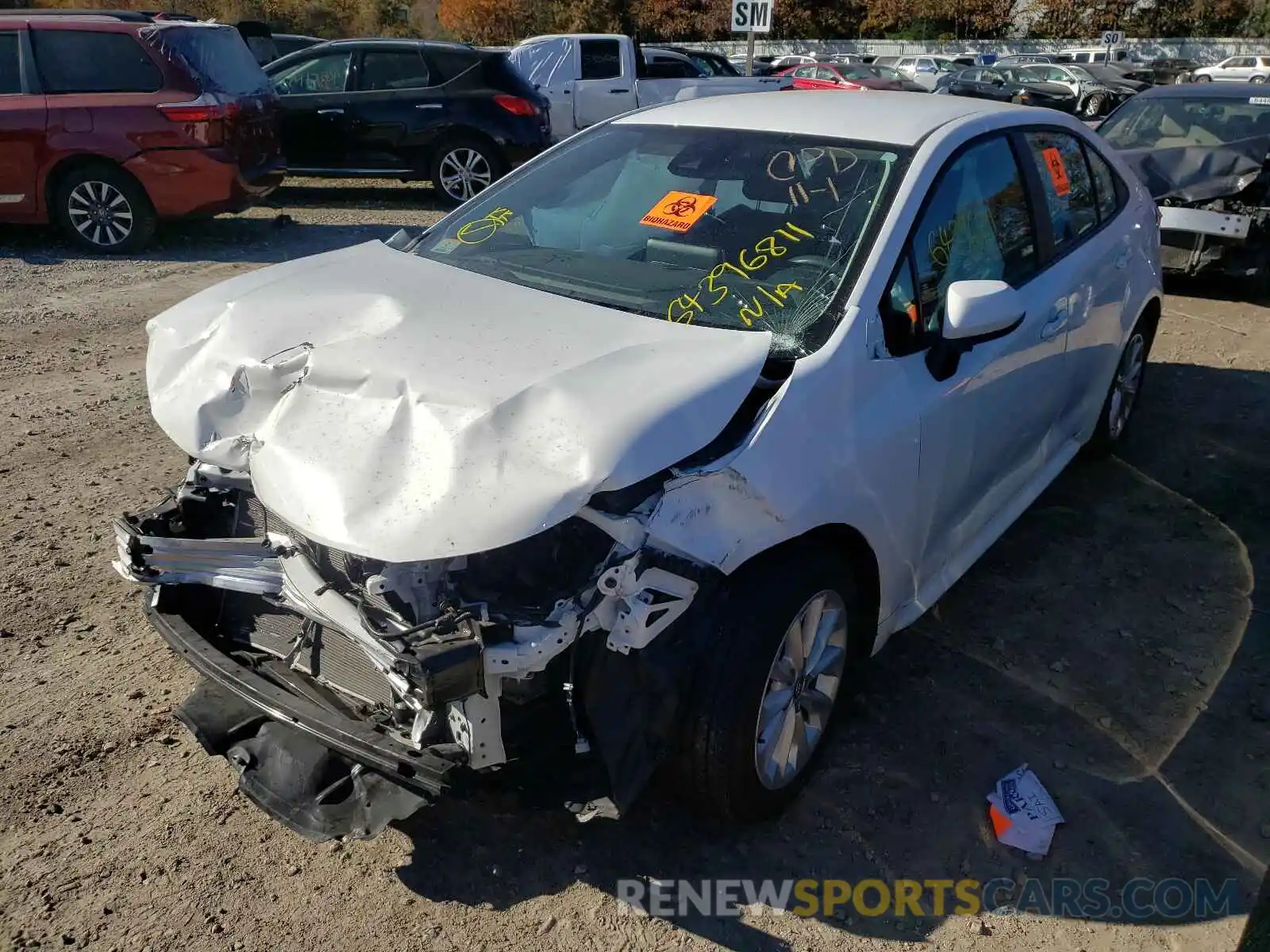 2 Photograph of a damaged car 5YFVPRAE7LP078480 TOYOTA COROLLA 2020