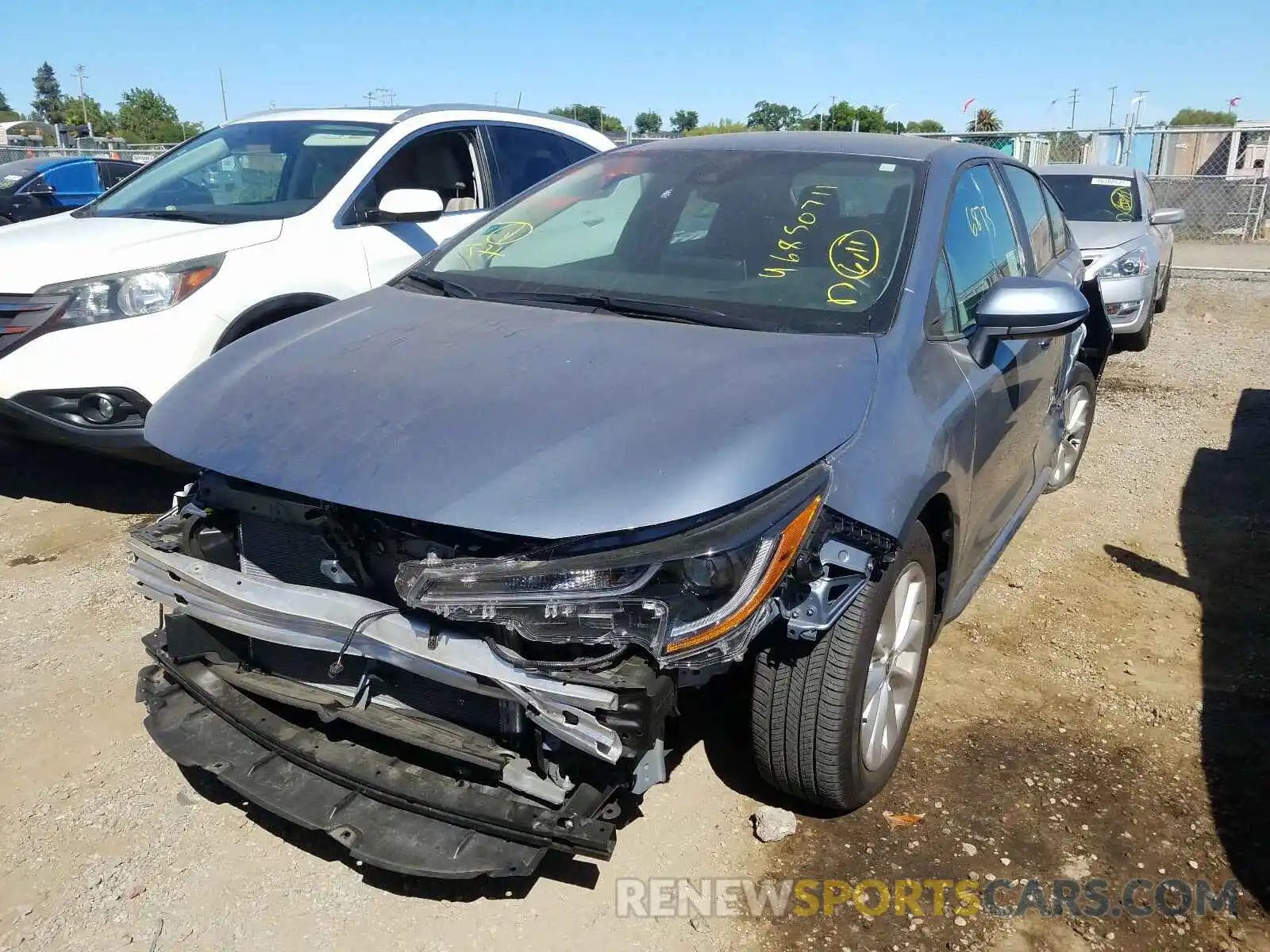 2 Photograph of a damaged car 5YFVPRAE7LP111963 TOYOTA COROLLA 2020