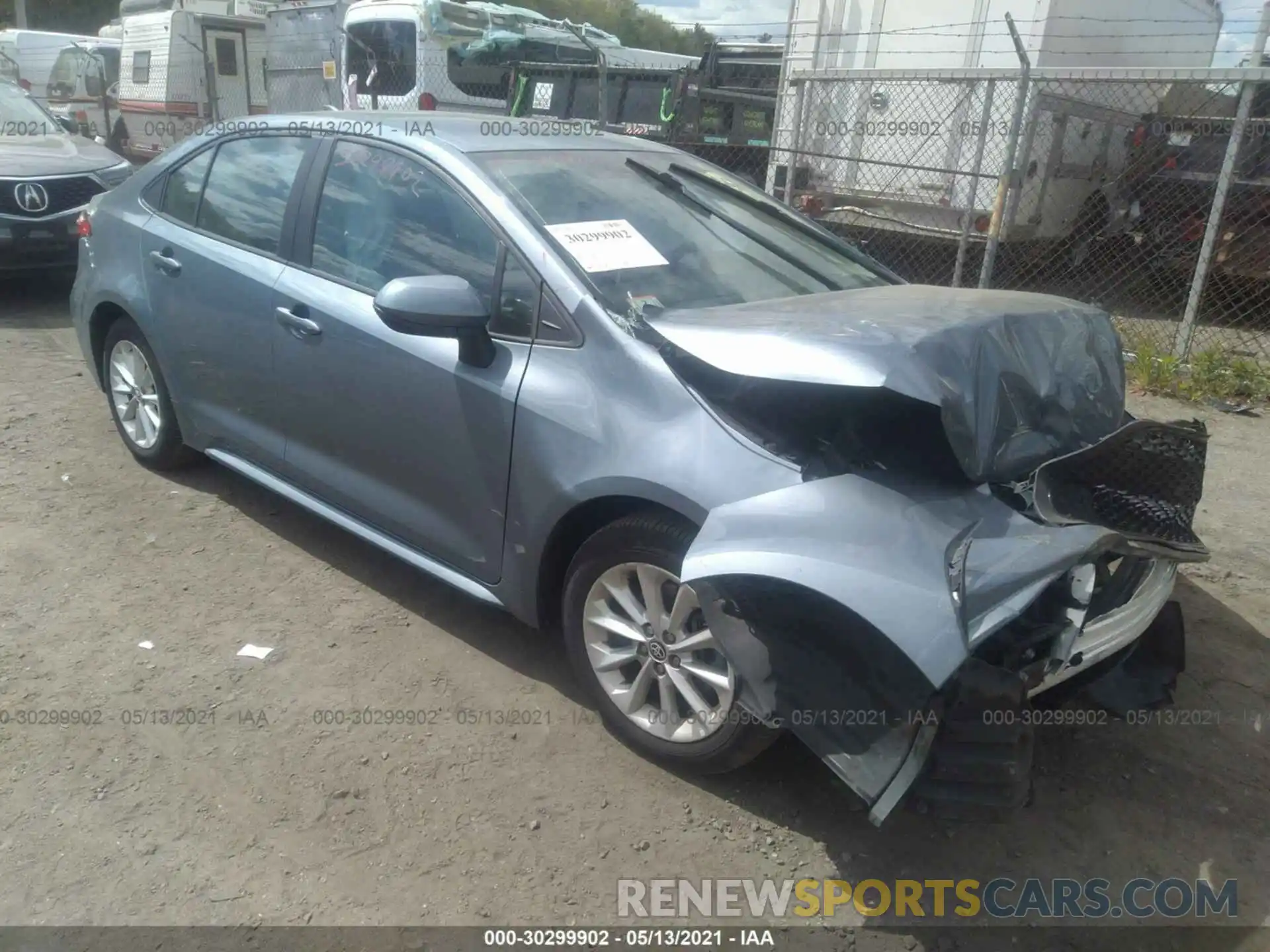 1 Photograph of a damaged car 5YFVPRAE8LP093263 TOYOTA COROLLA 2020