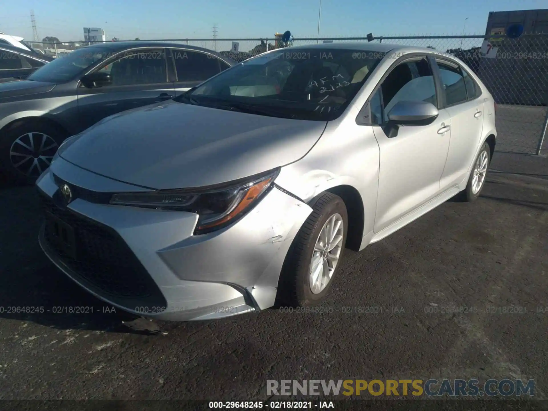 2 Photograph of a damaged car 5YFVPRAEXLP075282 TOYOTA COROLLA 2020