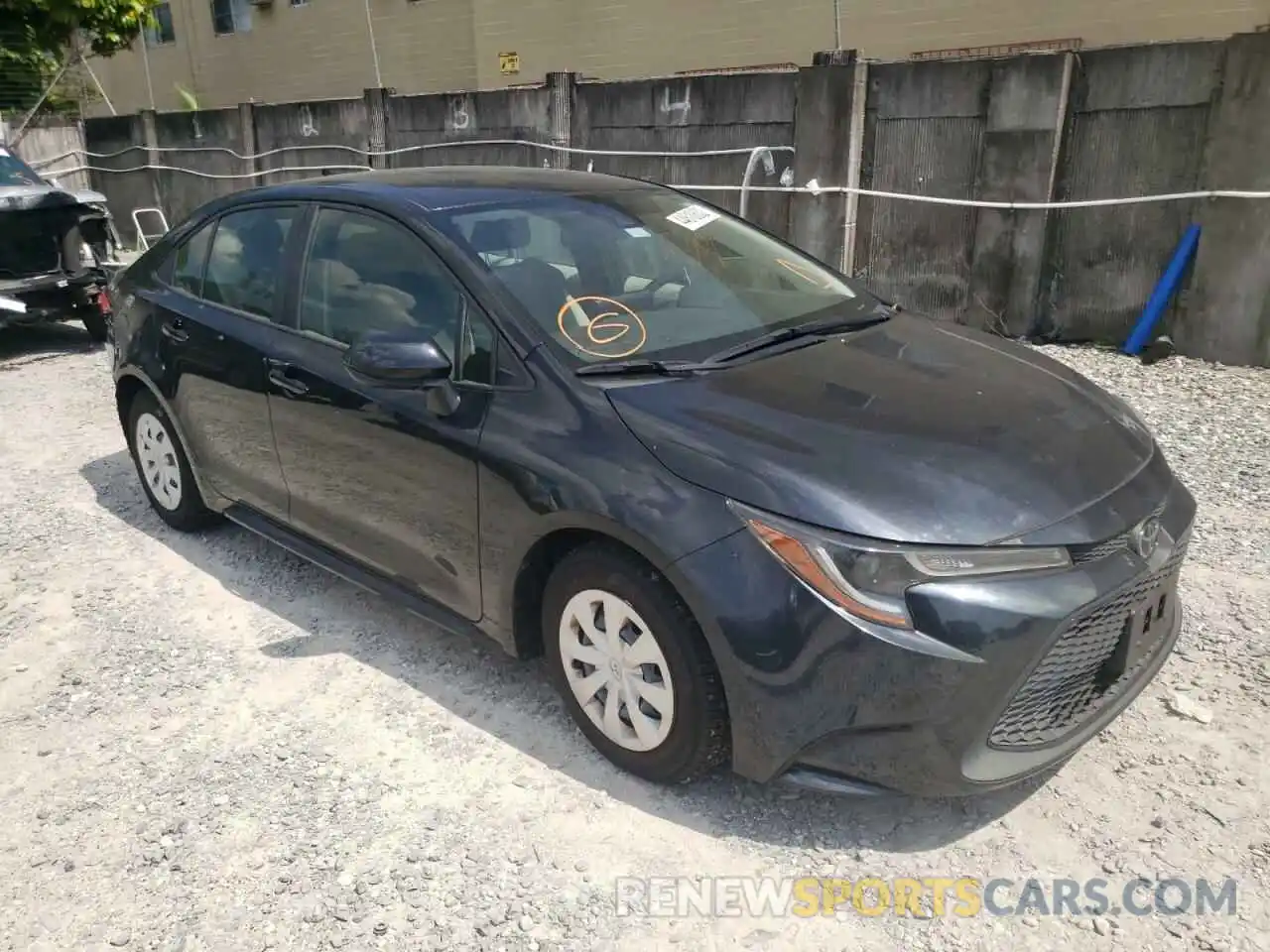 1 Photograph of a damaged car JTDDPRAE0LJ003538 TOYOTA COROLLA 2020