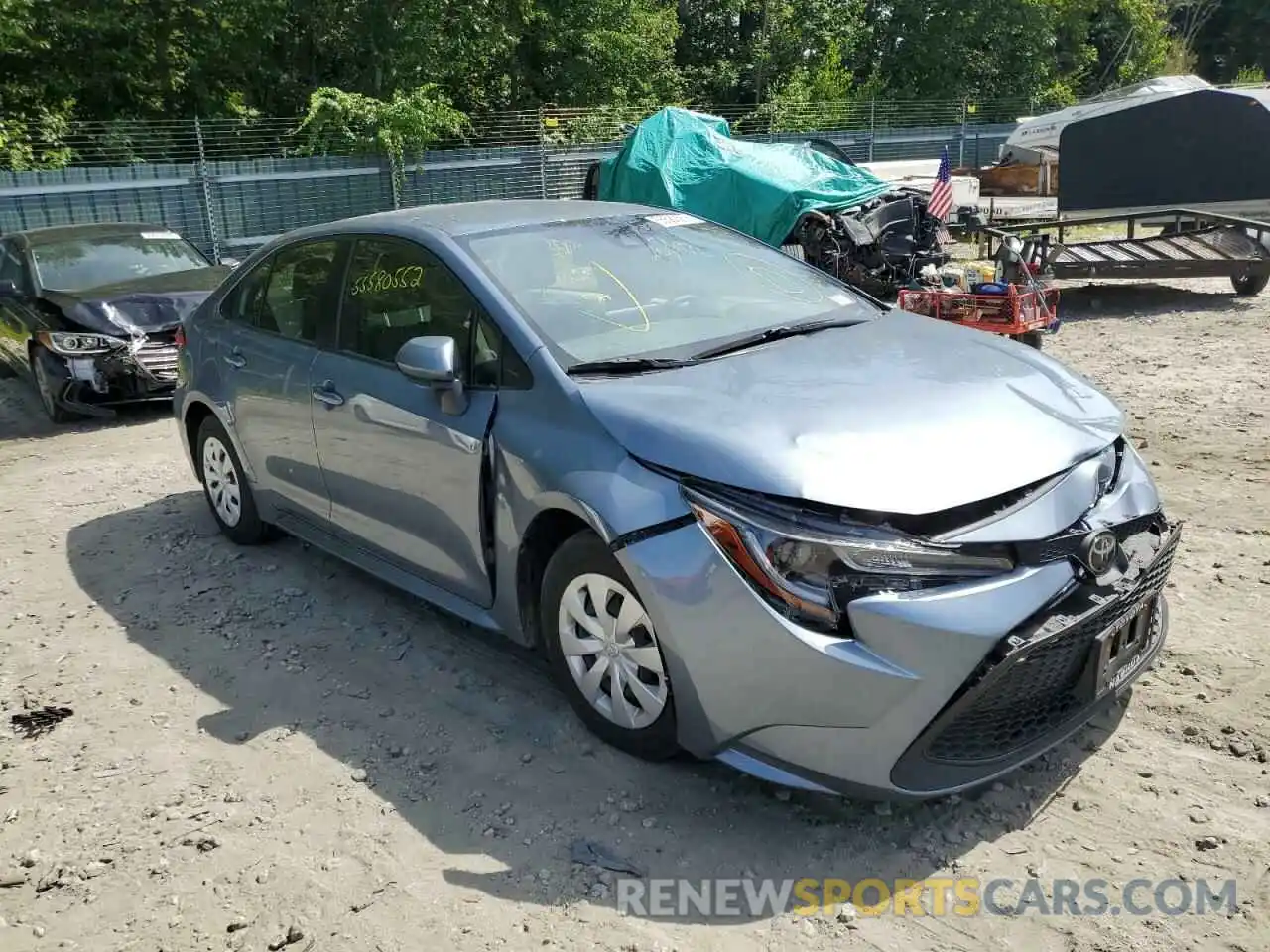 1 Photograph of a damaged car JTDDPRAE0LJ033039 TOYOTA COROLLA 2020