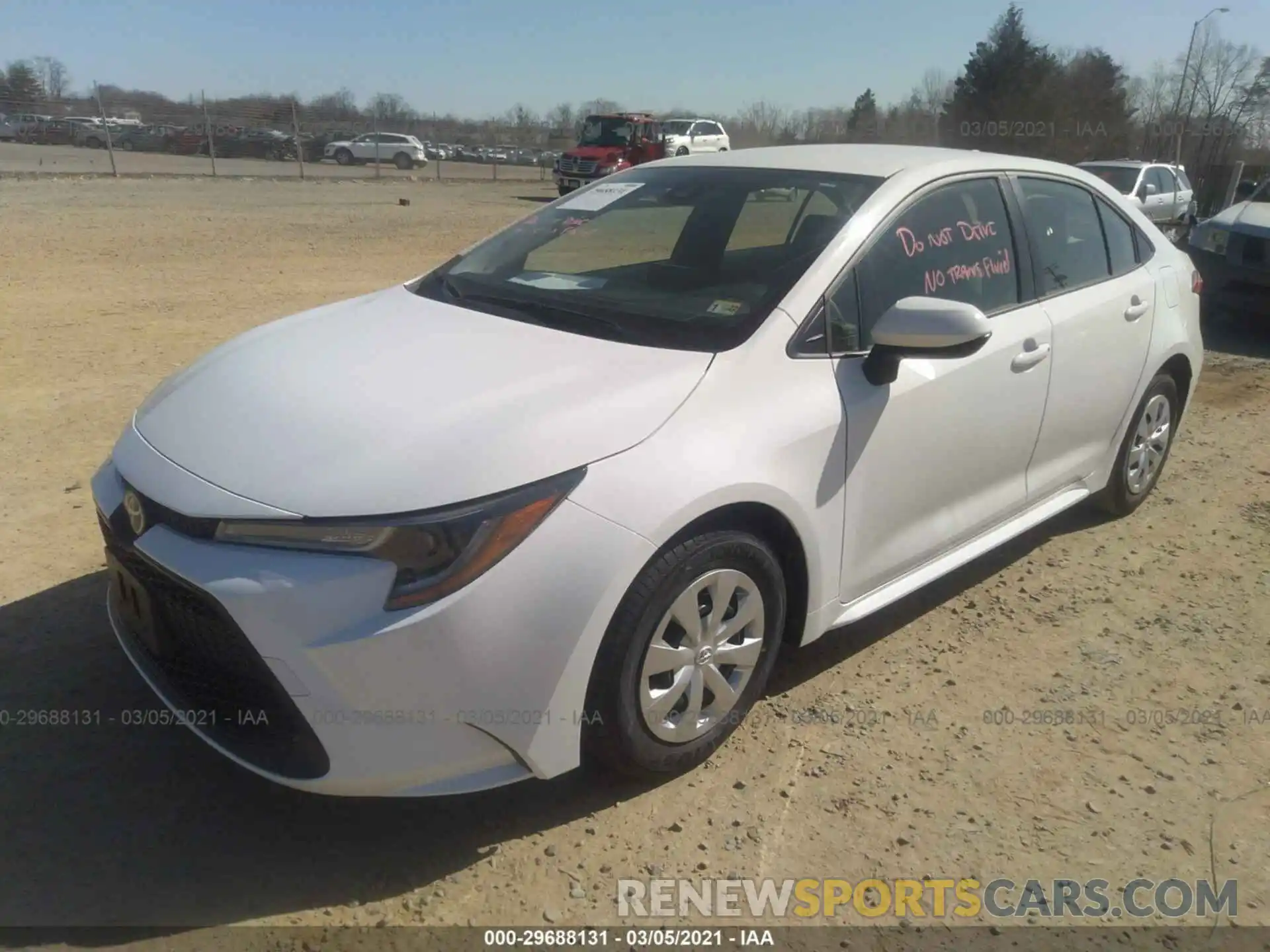 2 Photograph of a damaged car JTDDPRAE0LJ082600 TOYOTA COROLLA 2020