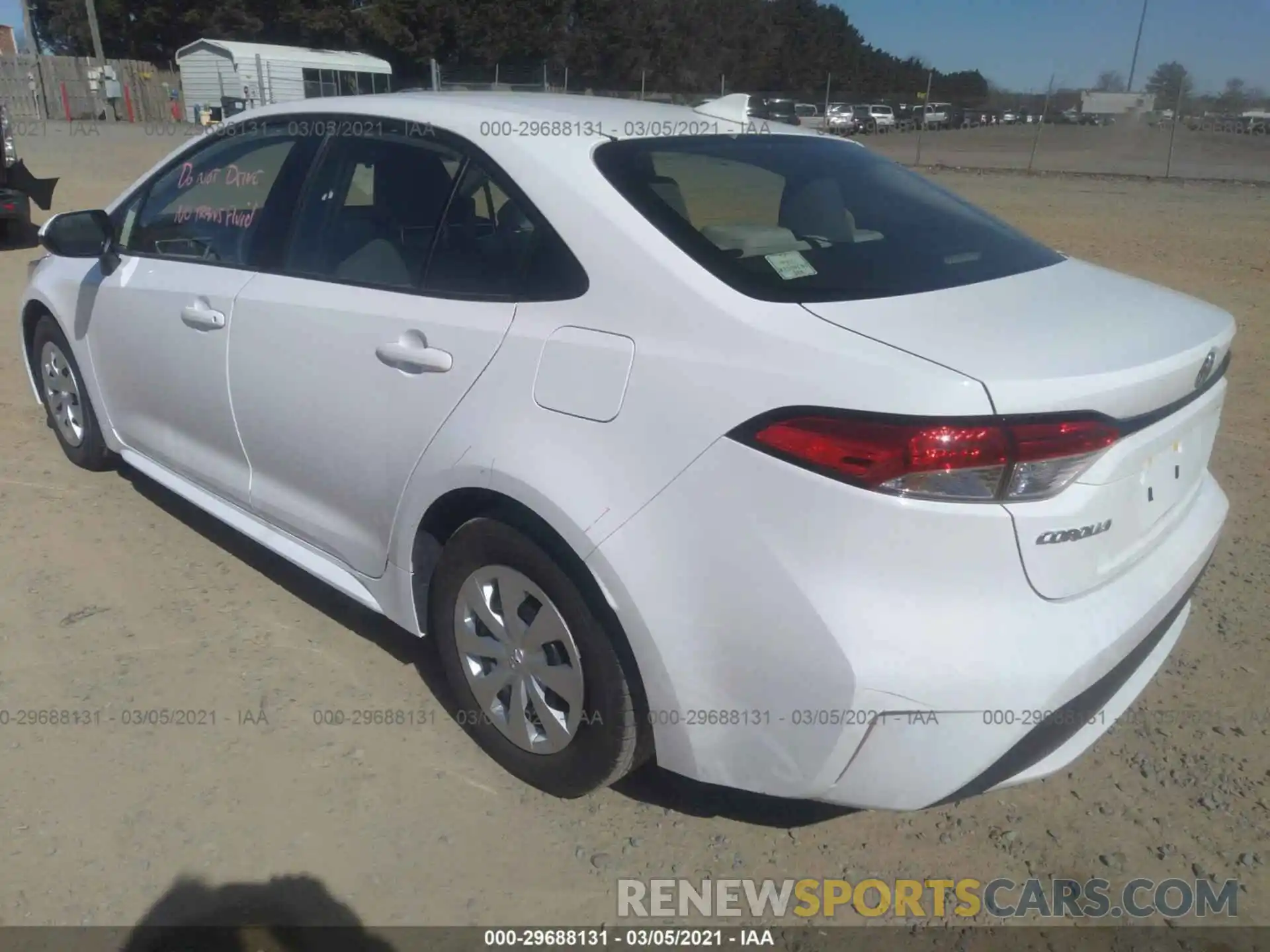 3 Photograph of a damaged car JTDDPRAE0LJ082600 TOYOTA COROLLA 2020