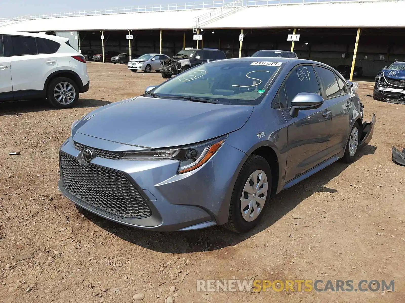 2 Photograph of a damaged car JTDDPRAE0LJ094505 TOYOTA COROLLA 2020