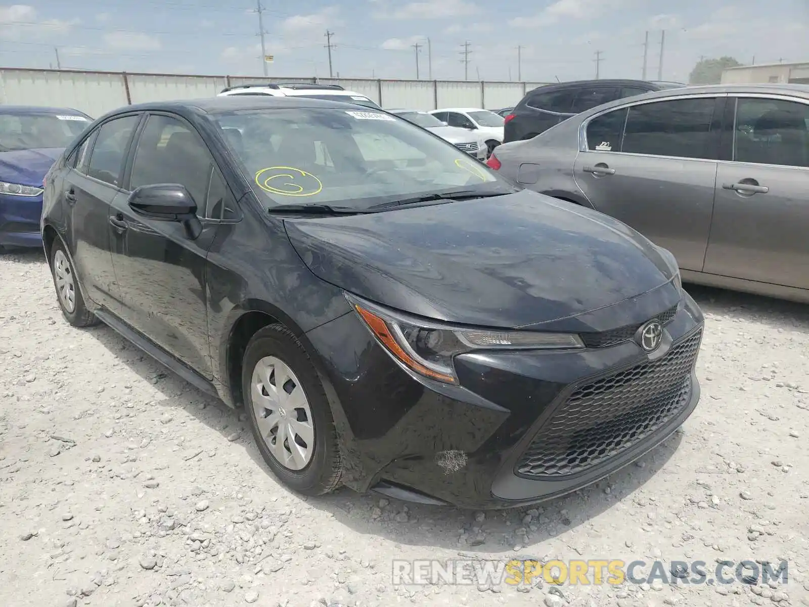 1 Photograph of a damaged car JTDDPRAE0LJ110136 TOYOTA COROLLA 2020