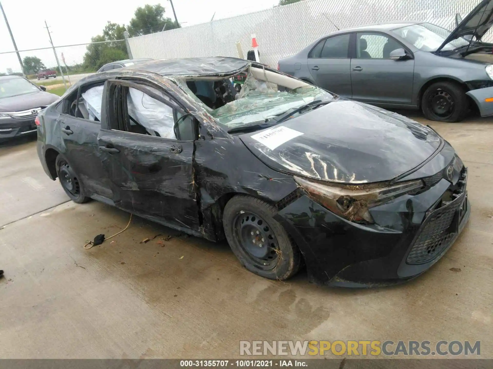 1 Photograph of a damaged car JTDDPRAE1LJ004097 TOYOTA COROLLA 2020