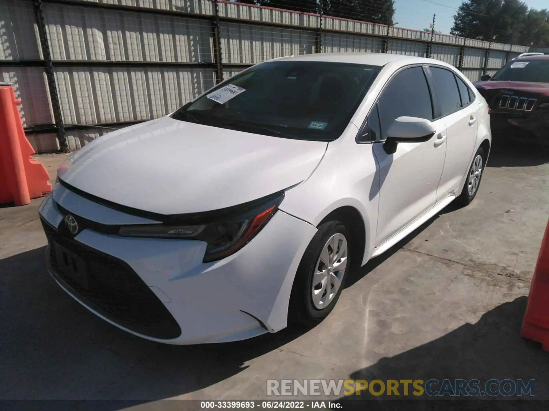 2 Photograph of a damaged car JTDDPRAE1LJ011700 TOYOTA COROLLA 2020