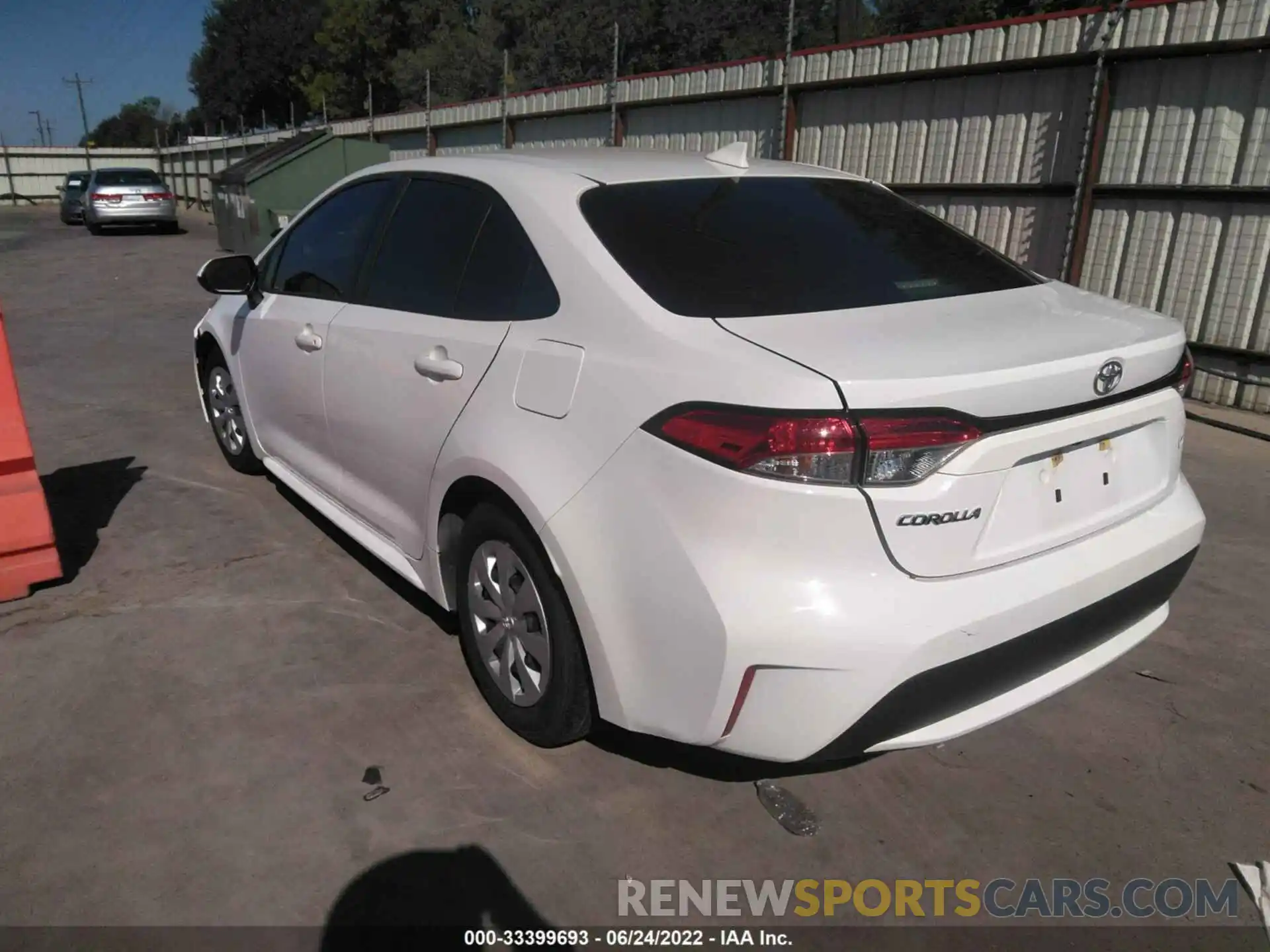 3 Photograph of a damaged car JTDDPRAE1LJ011700 TOYOTA COROLLA 2020