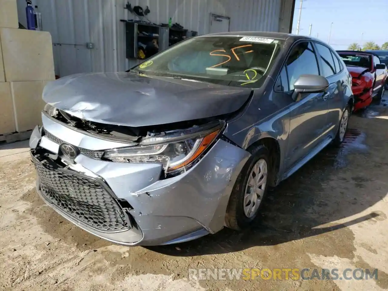 2 Photograph of a damaged car JTDDPRAE1LJ014466 TOYOTA COROLLA 2020