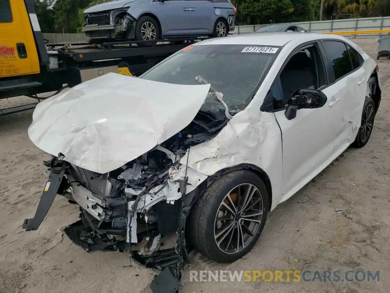 2 Photograph of a damaged car JTDDPRAE1LJ036287 TOYOTA COROLLA 2020