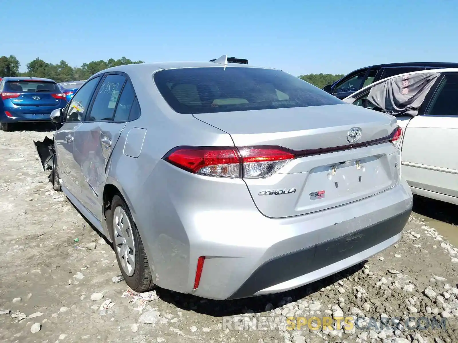 3 Photograph of a damaged car JTDDPRAE1LJ060170 TOYOTA COROLLA 2020