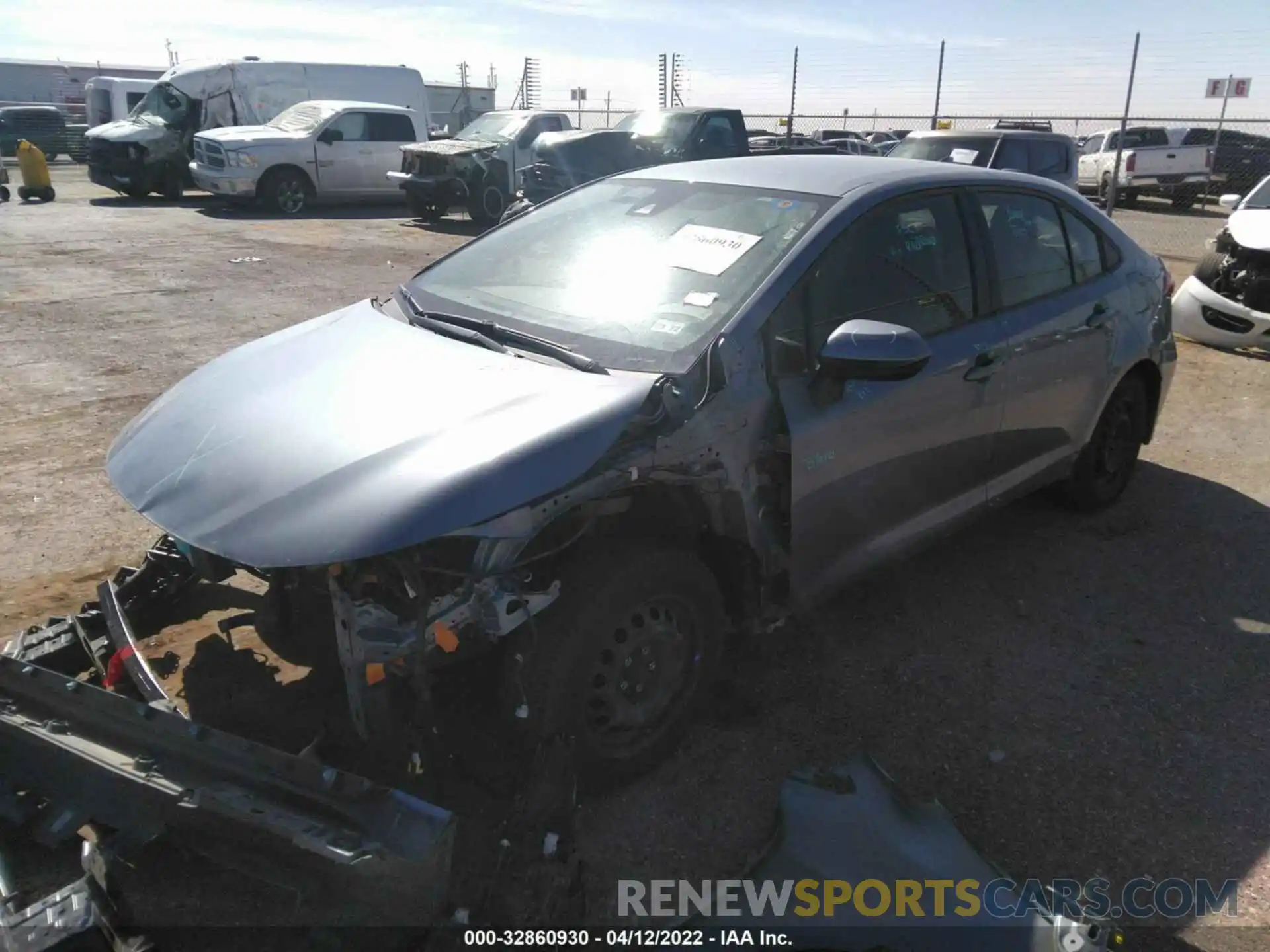 2 Photograph of a damaged car JTDDPRAE1LJ062307 TOYOTA COROLLA 2020