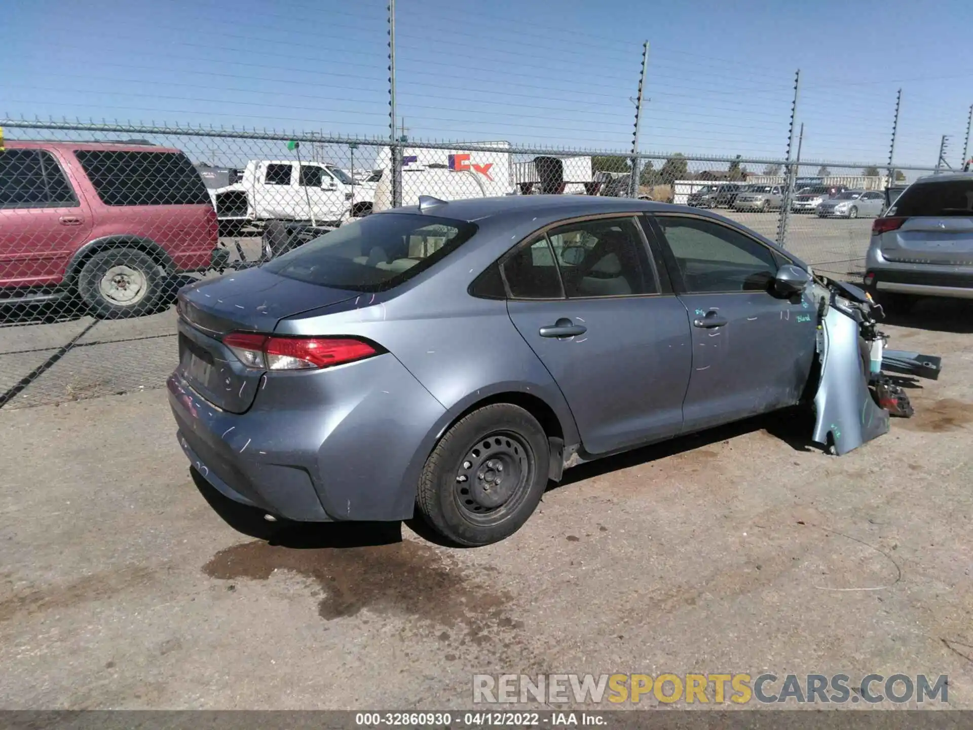 4 Photograph of a damaged car JTDDPRAE1LJ062307 TOYOTA COROLLA 2020