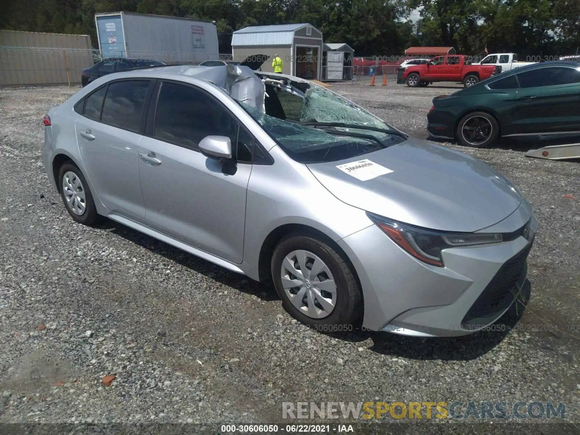 1 Photograph of a damaged car JTDDPRAE1LJ068317 TOYOTA COROLLA 2020