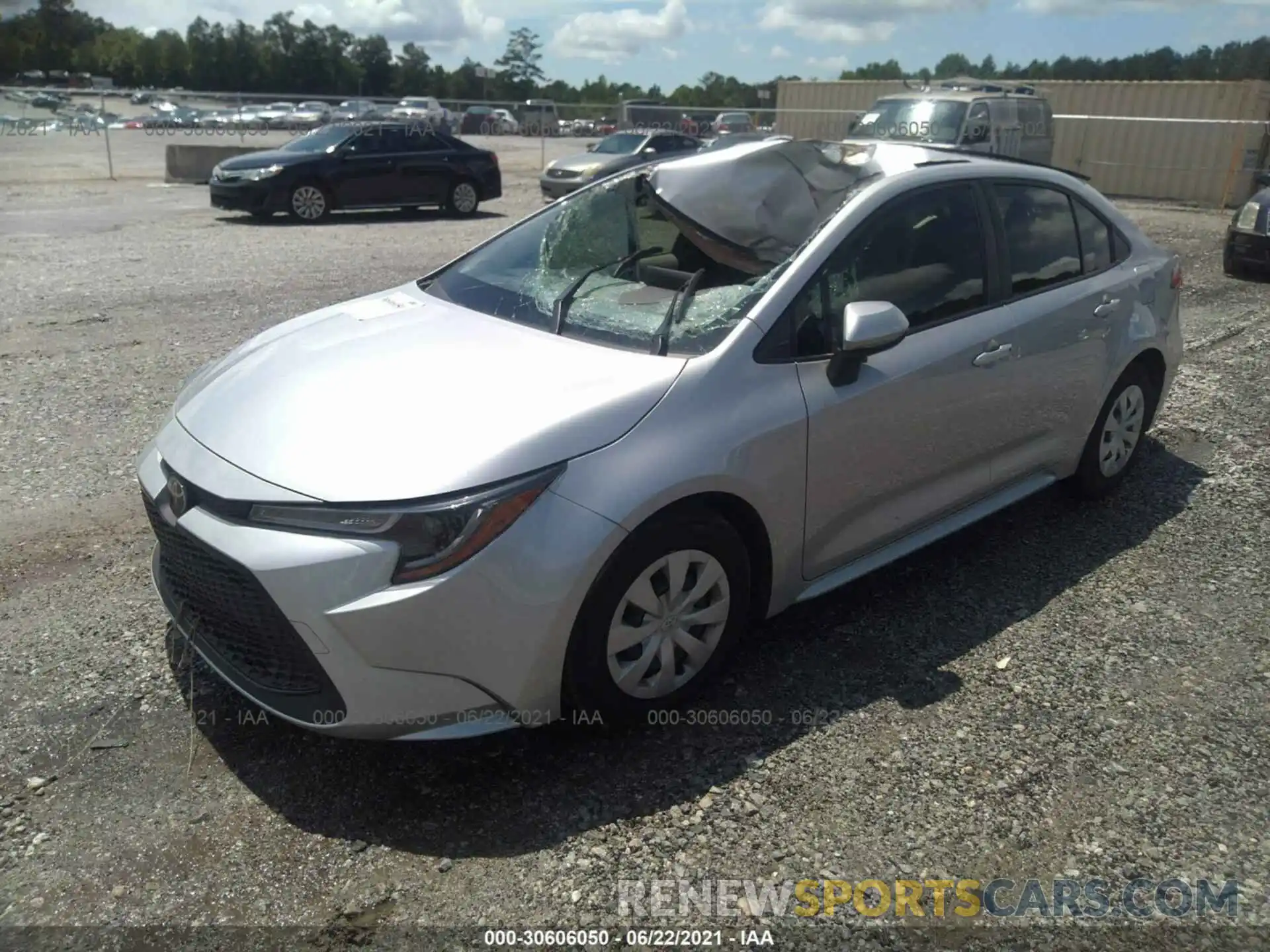 2 Photograph of a damaged car JTDDPRAE1LJ068317 TOYOTA COROLLA 2020