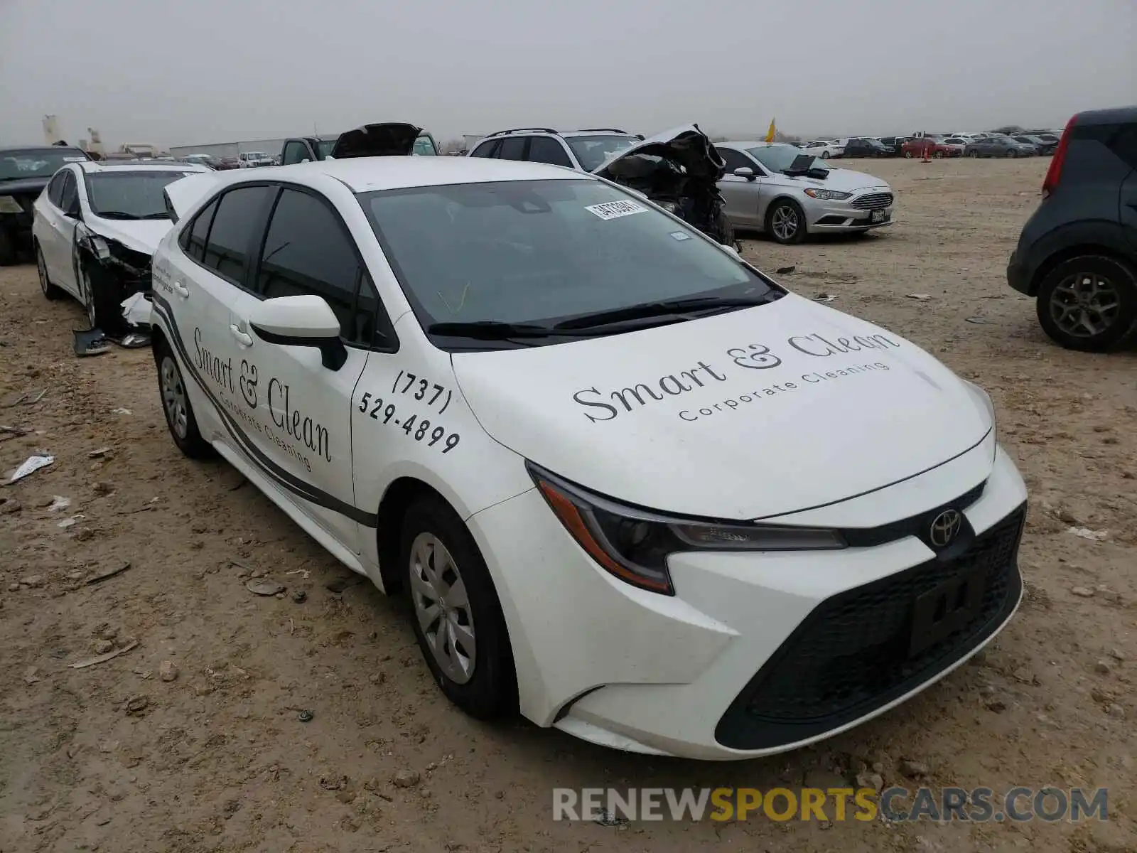 1 Photograph of a damaged car JTDDPRAE2LJ006618 TOYOTA COROLLA 2020