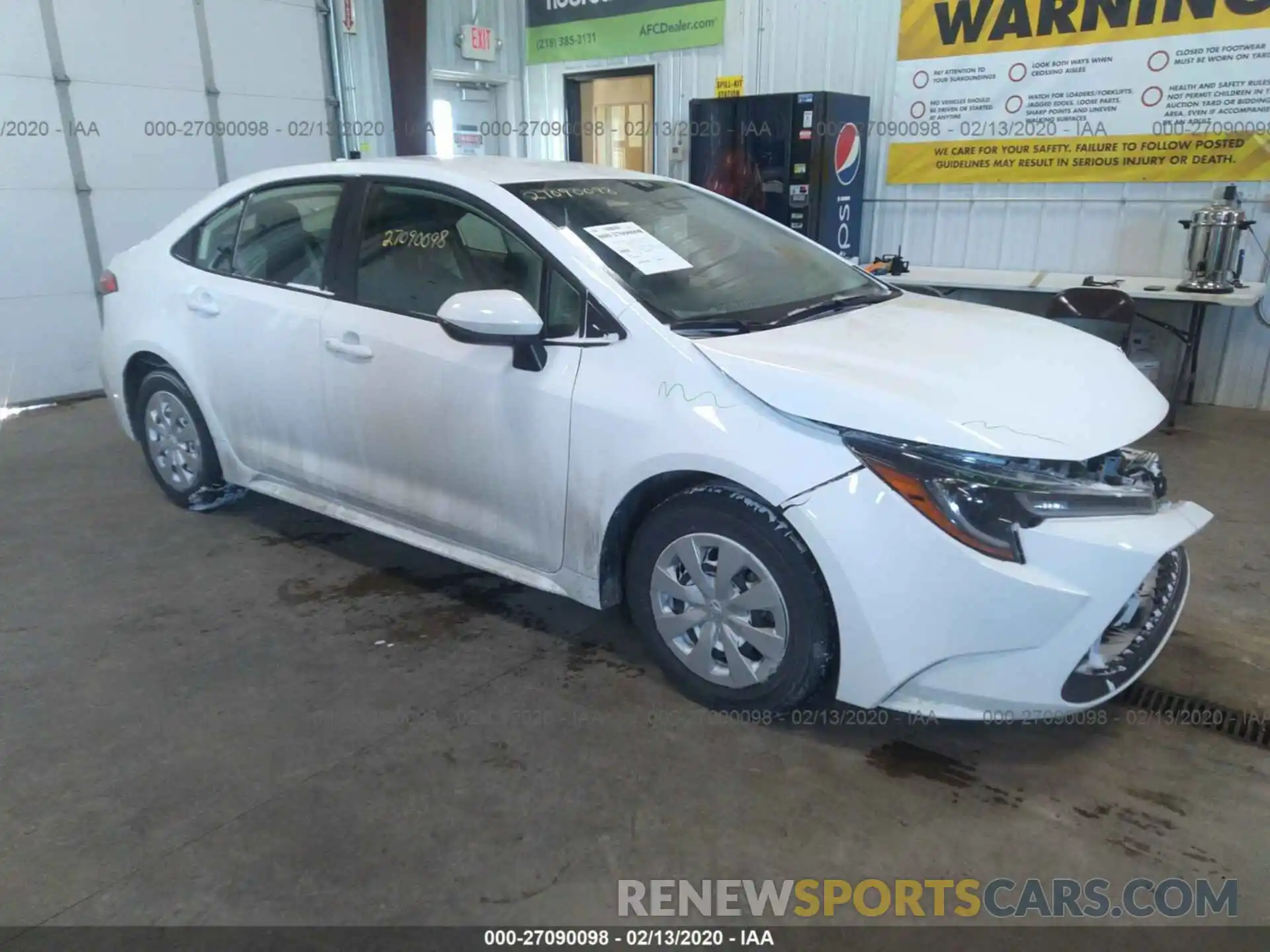 1 Photograph of a damaged car JTDDPRAE2LJ010037 TOYOTA COROLLA 2020