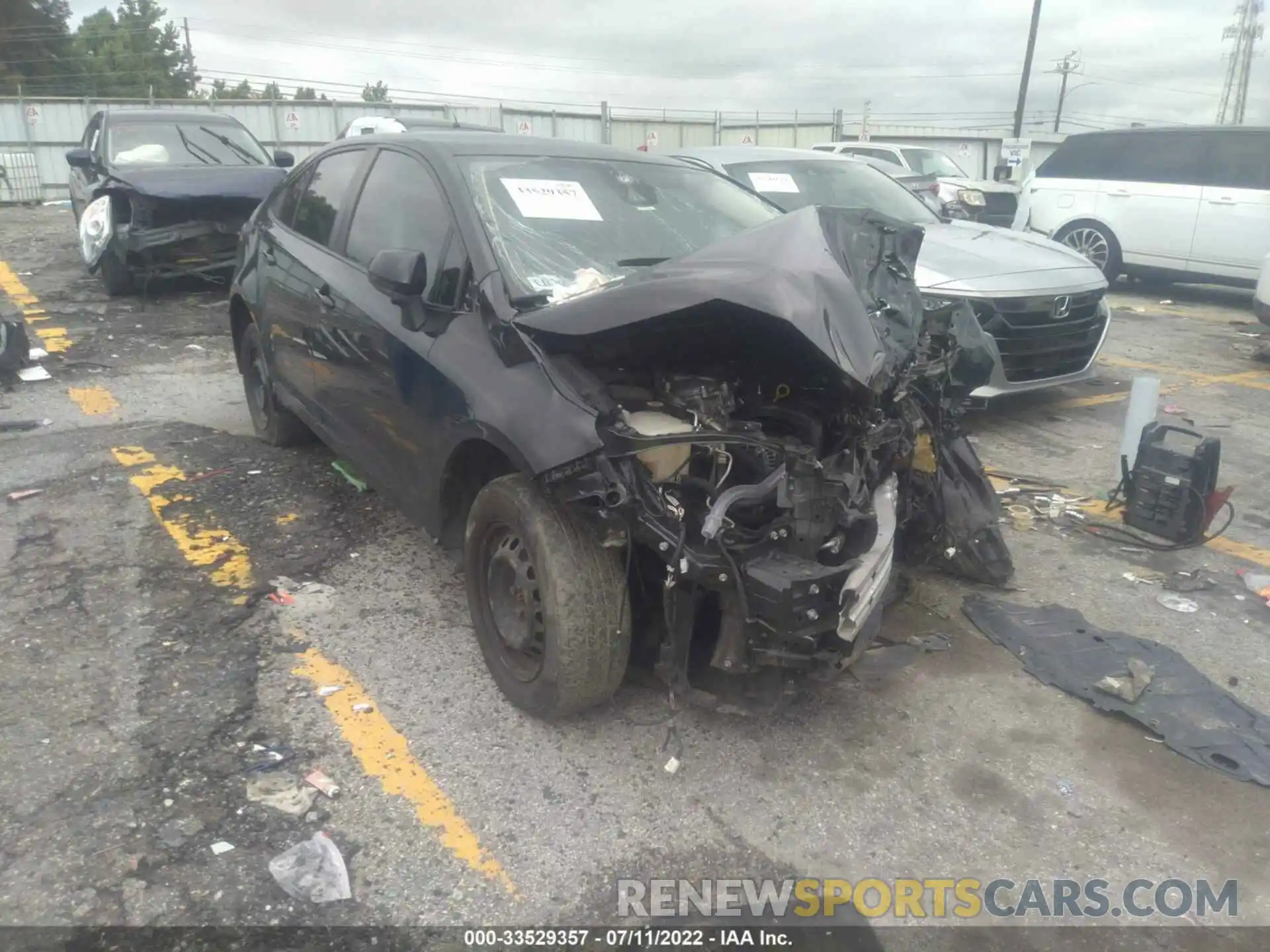 1 Photograph of a damaged car JTDDPRAE2LJ031423 TOYOTA COROLLA 2020