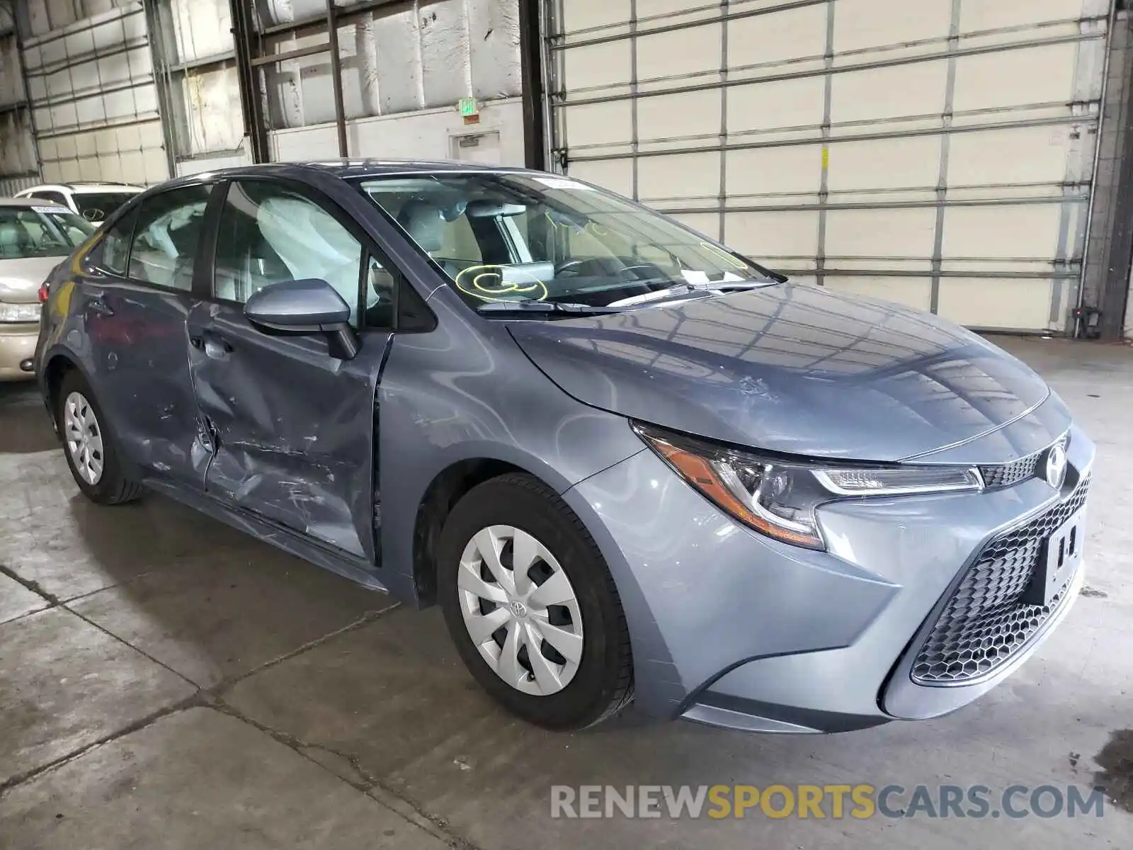 1 Photograph of a damaged car JTDDPRAE2LJ043829 TOYOTA COROLLA 2020