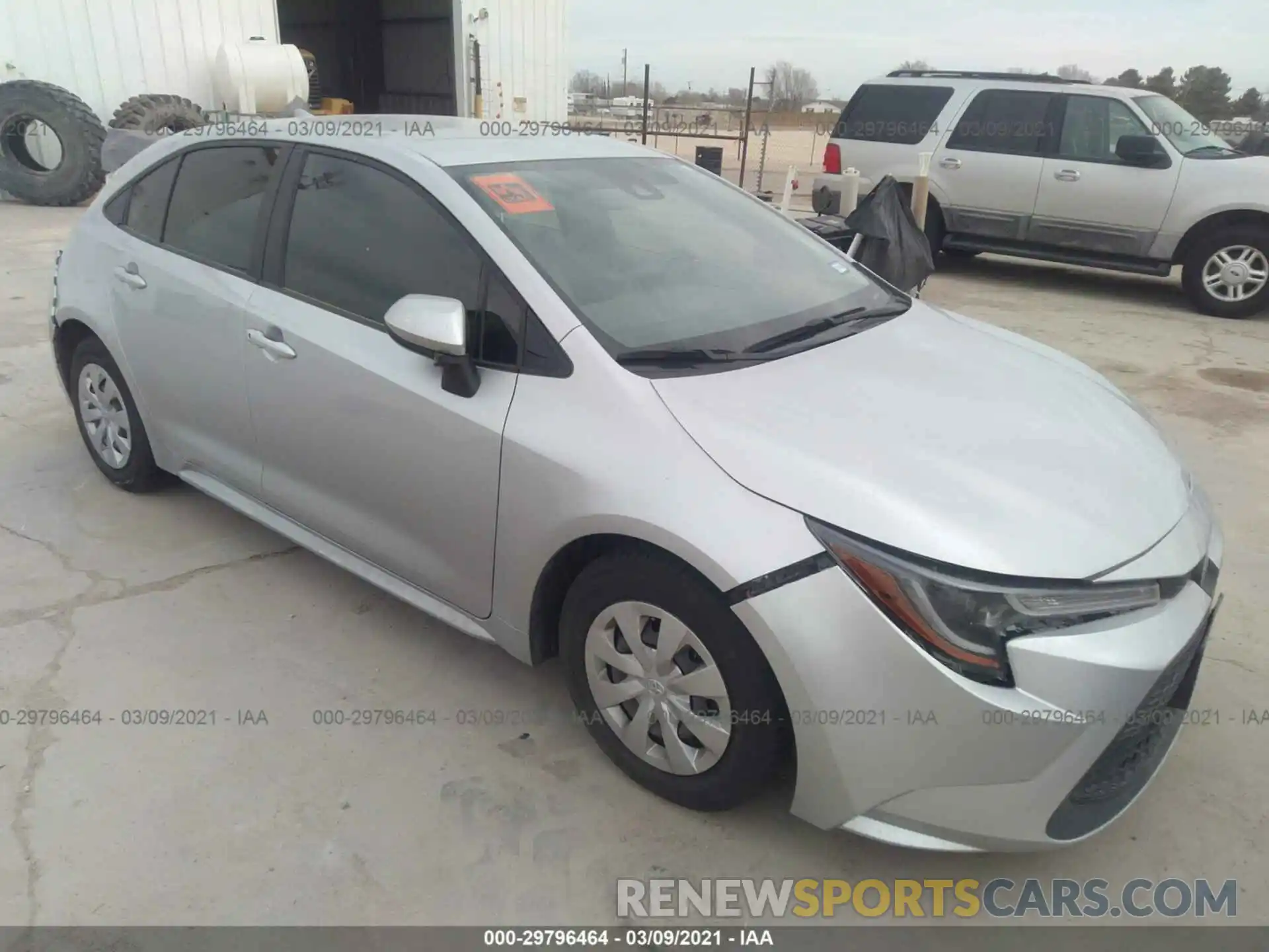 1 Photograph of a damaged car JTDDPRAE2LJ073056 TOYOTA COROLLA 2020