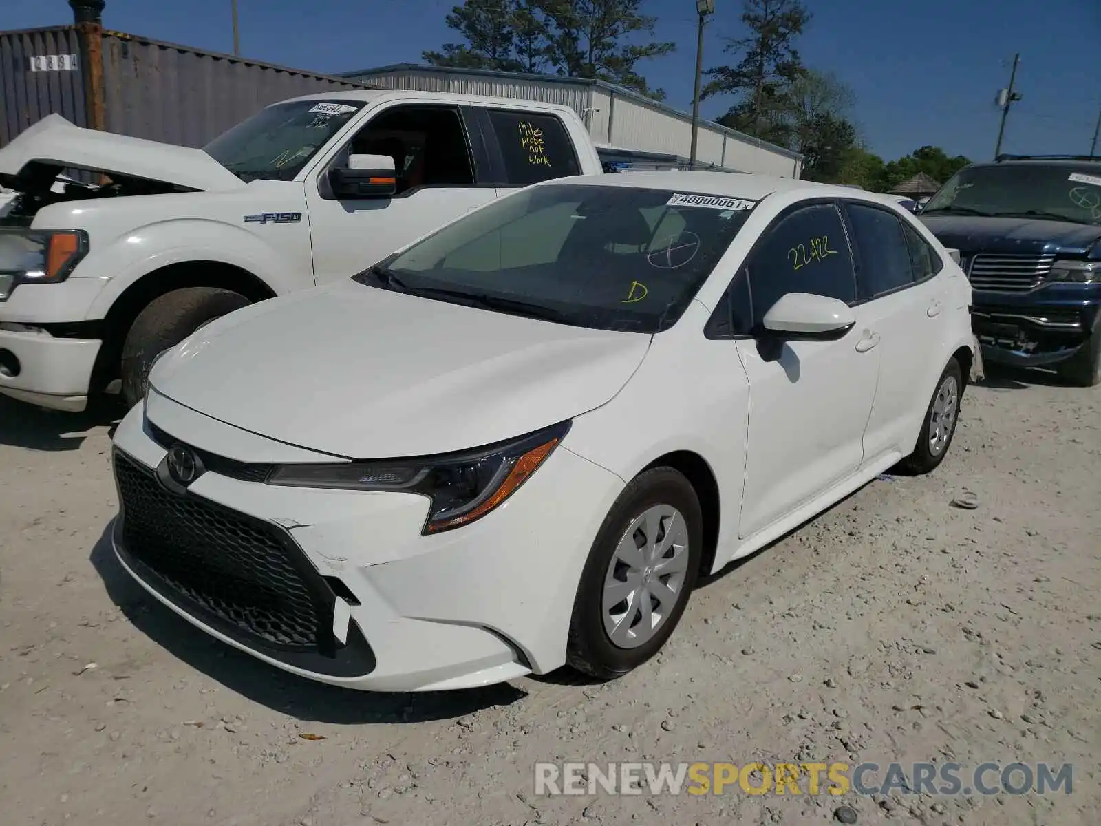 2 Photograph of a damaged car JTDDPRAE2LJ078631 TOYOTA COROLLA 2020