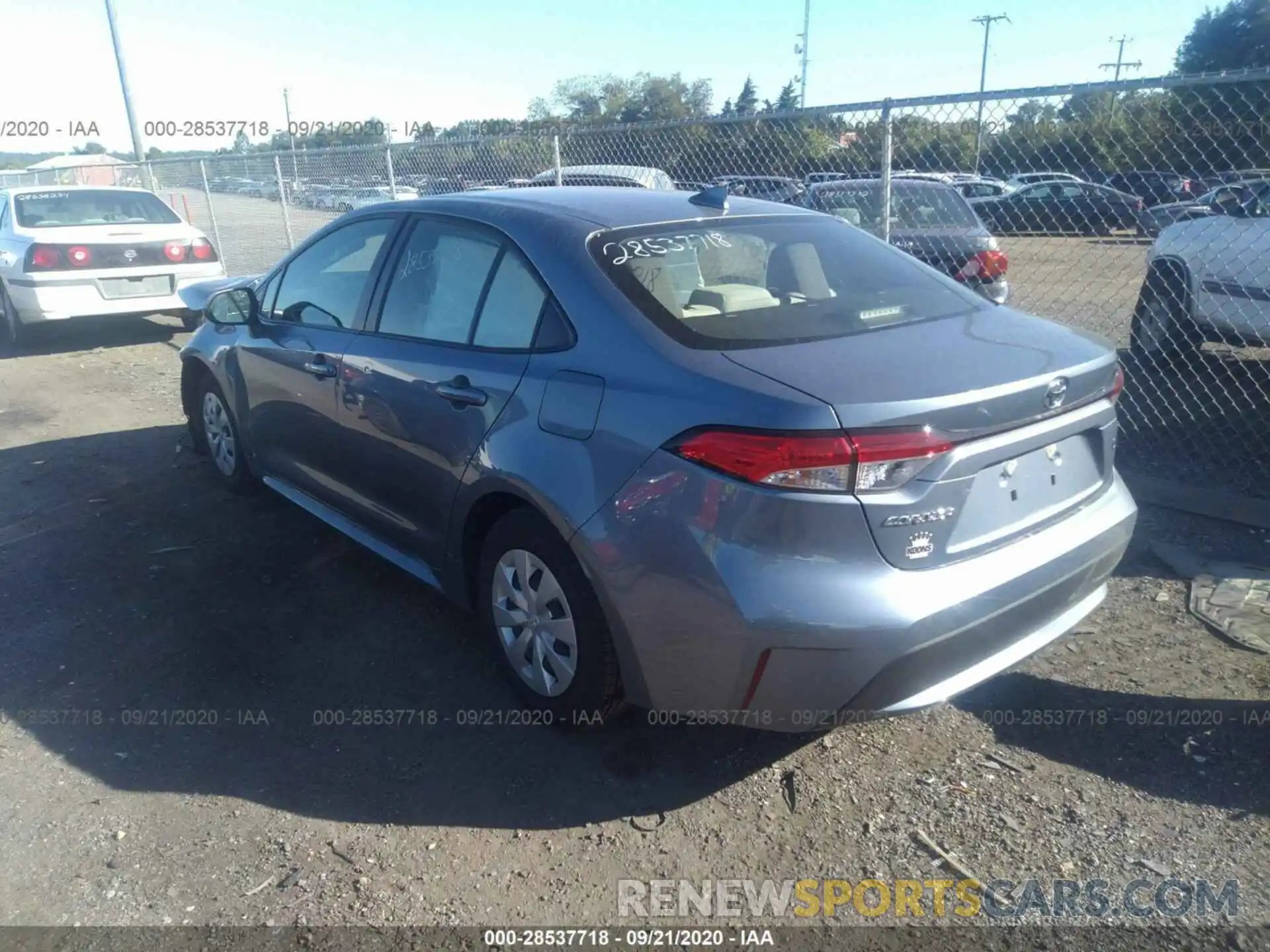 3 Photograph of a damaged car JTDDPRAE3LJ013450 TOYOTA COROLLA 2020