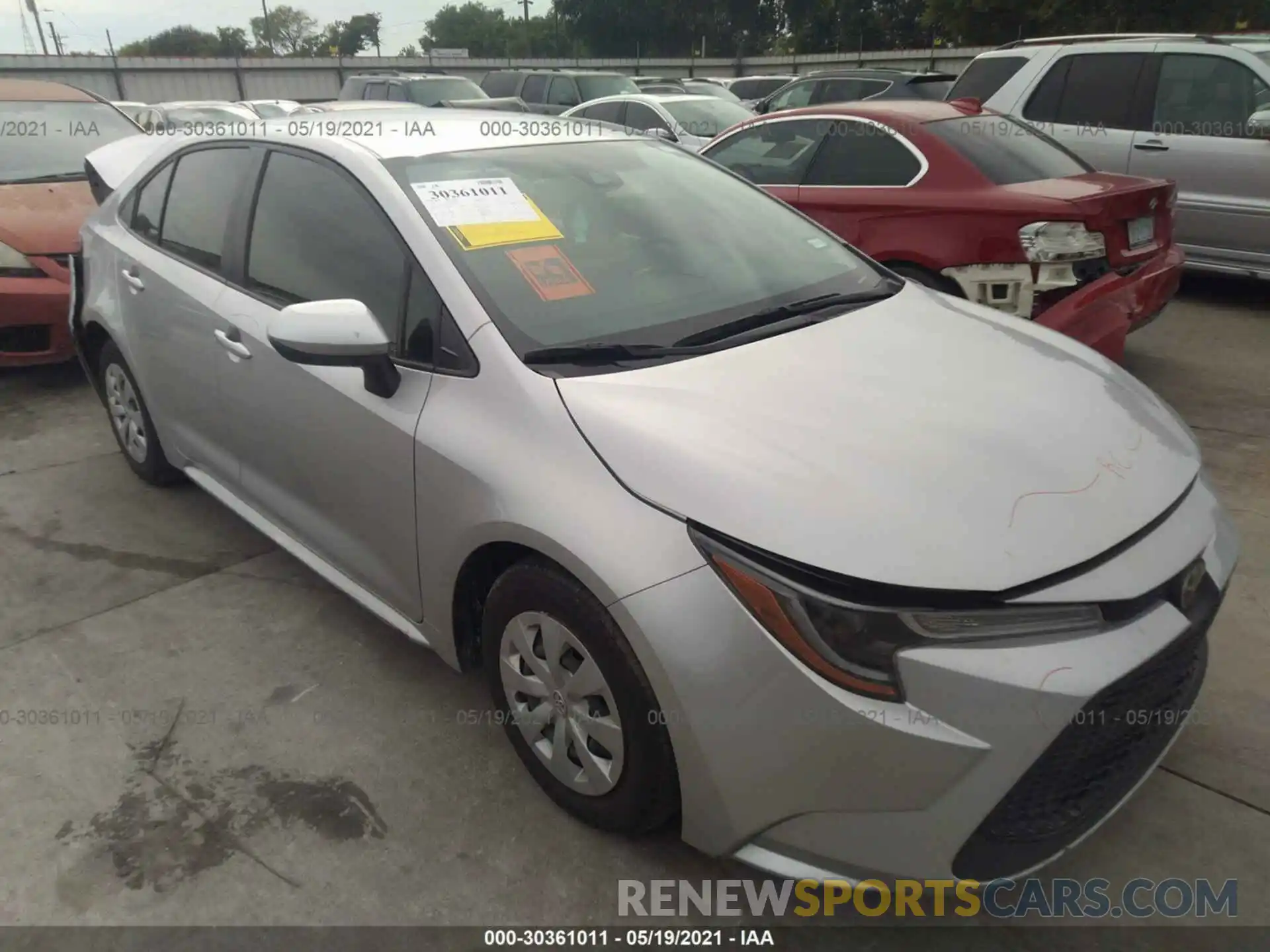 1 Photograph of a damaged car JTDDPRAE3LJ032807 TOYOTA COROLLA 2020