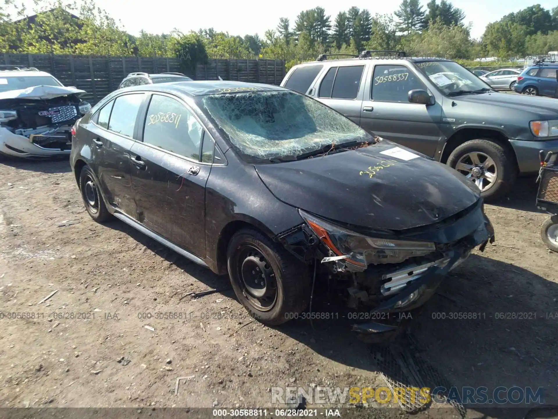 1 Photograph of a damaged car JTDDPRAE3LJ035092 TOYOTA COROLLA 2020