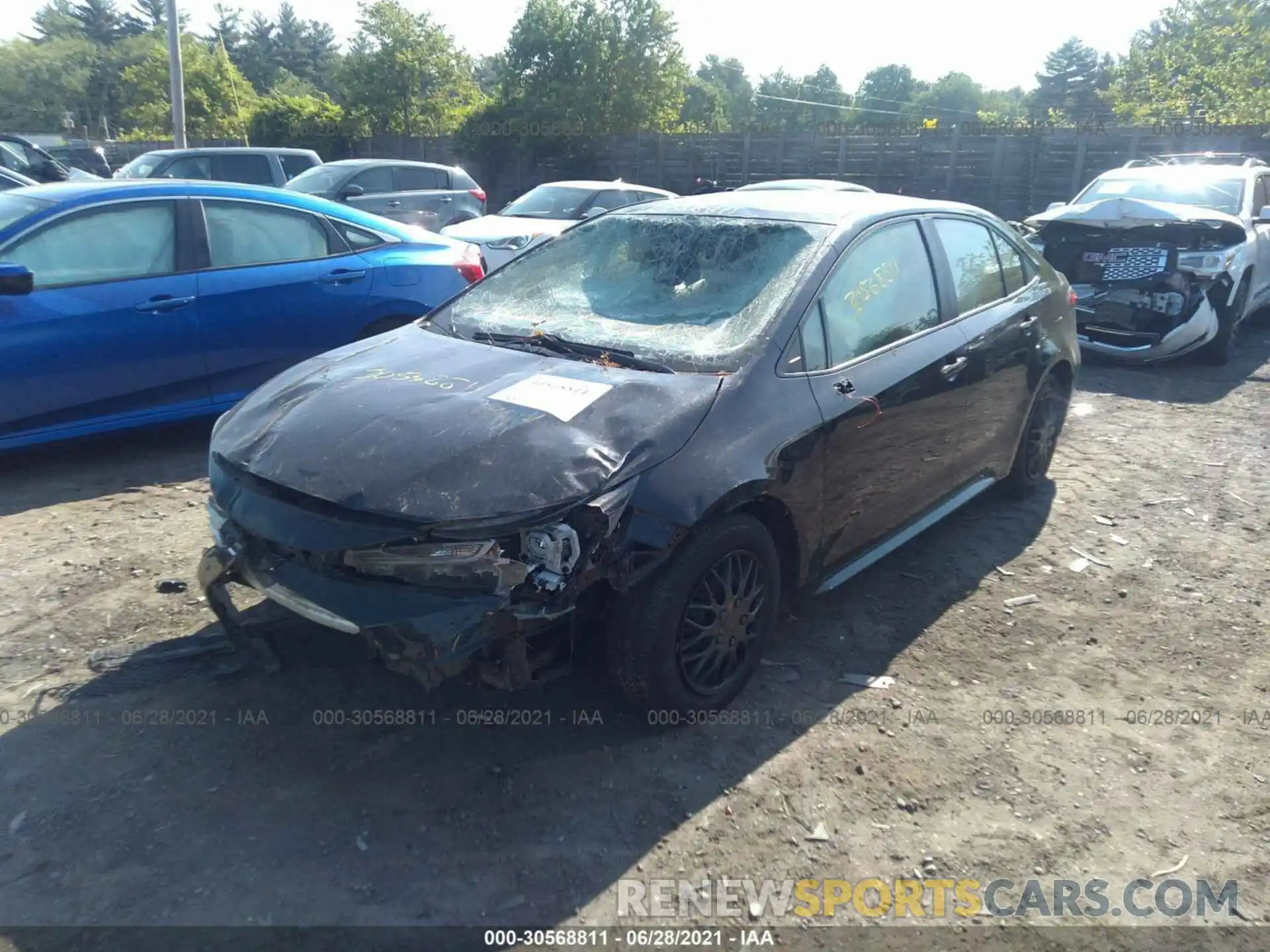 2 Photograph of a damaged car JTDDPRAE3LJ035092 TOYOTA COROLLA 2020