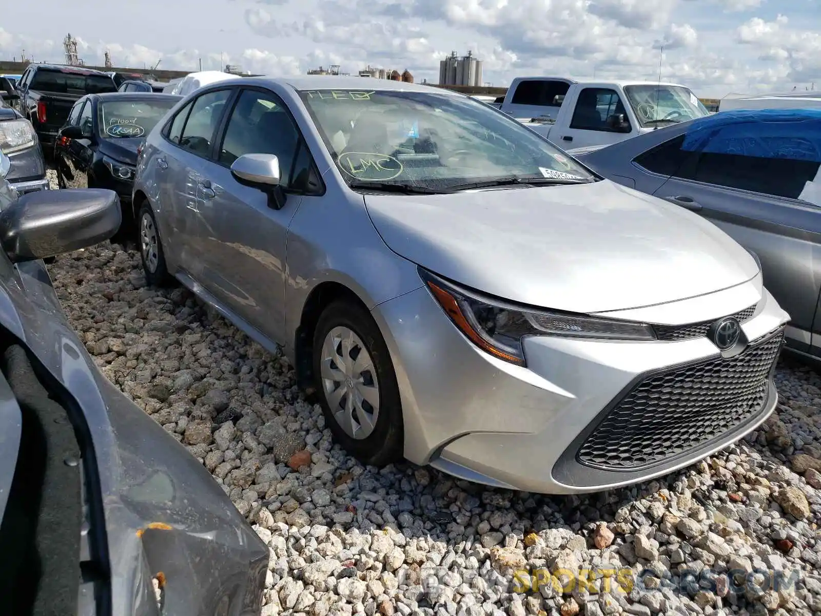 1 Photograph of a damaged car JTDDPRAE3LJ070540 TOYOTA COROLLA 2020