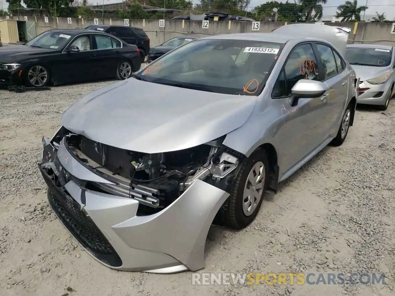 2 Photograph of a damaged car JTDDPRAE3LJ101429 TOYOTA COROLLA 2020