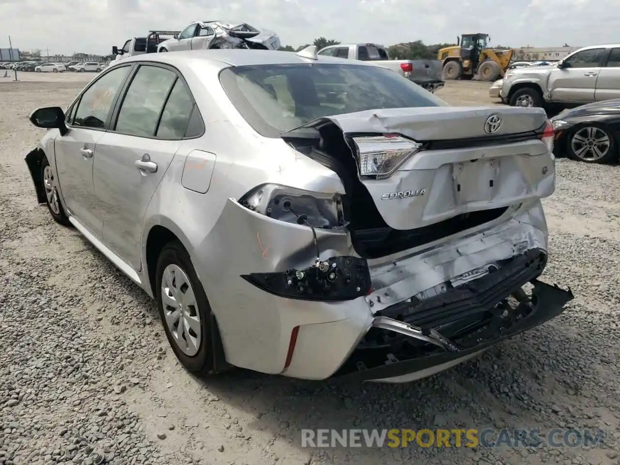 3 Photograph of a damaged car JTDDPRAE3LJ101429 TOYOTA COROLLA 2020