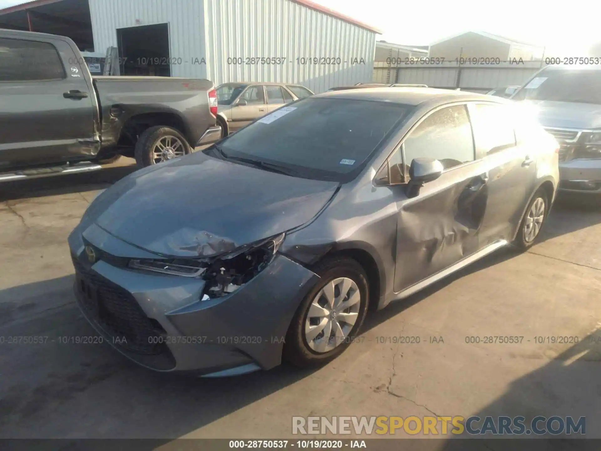 2 Photograph of a damaged car JTDDPRAE3LJ114522 TOYOTA COROLLA 2020