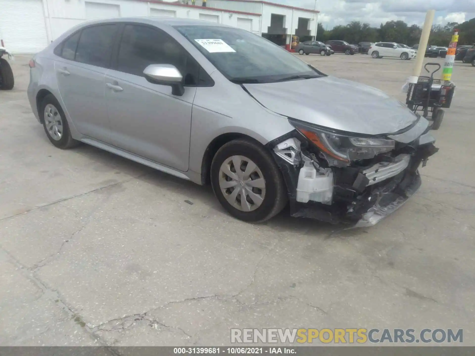 1 Photograph of a damaged car JTDDPRAE4LJ004885 TOYOTA COROLLA 2020