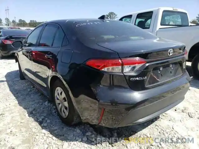 3 Photograph of a damaged car JTDDPRAE4LJ015501 TOYOTA COROLLA 2020