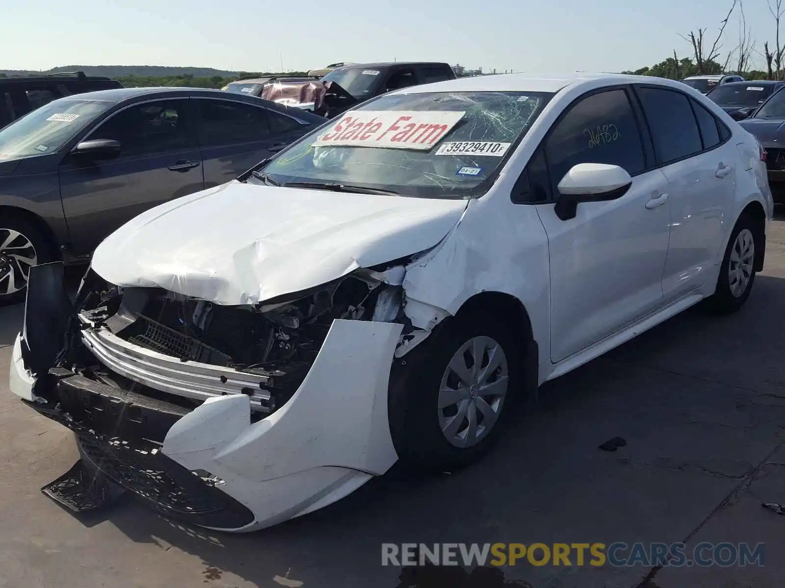 2 Photograph of a damaged car JTDDPRAE4LJ022738 TOYOTA COROLLA 2020