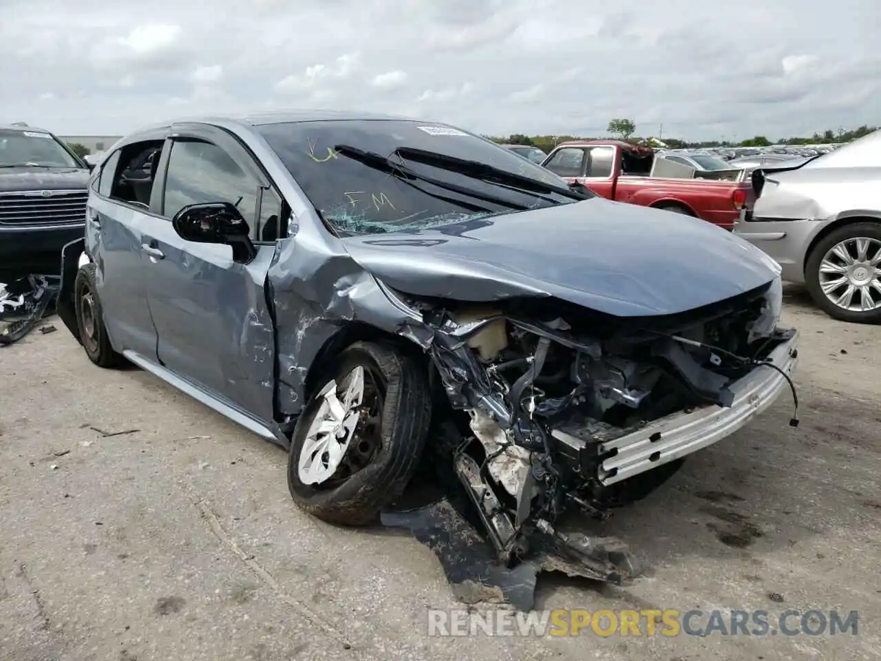 1 Photograph of a damaged car JTDDPRAE4LJ036882 TOYOTA COROLLA 2020