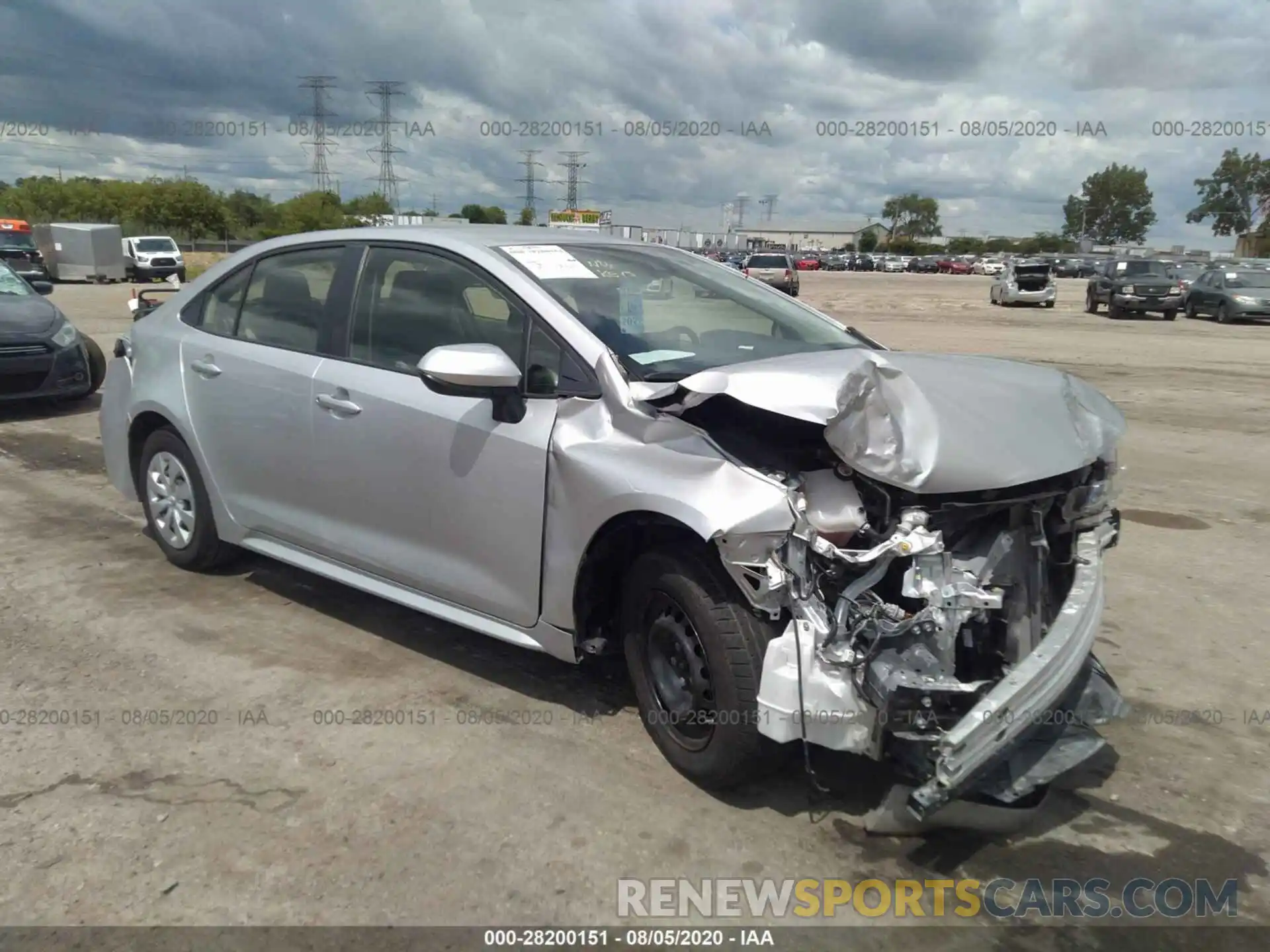 1 Photograph of a damaged car JTDDPRAE4LJ061832 TOYOTA COROLLA 2020