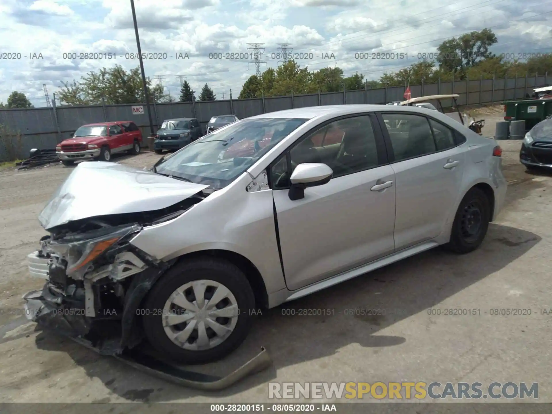 2 Photograph of a damaged car JTDDPRAE4LJ061832 TOYOTA COROLLA 2020