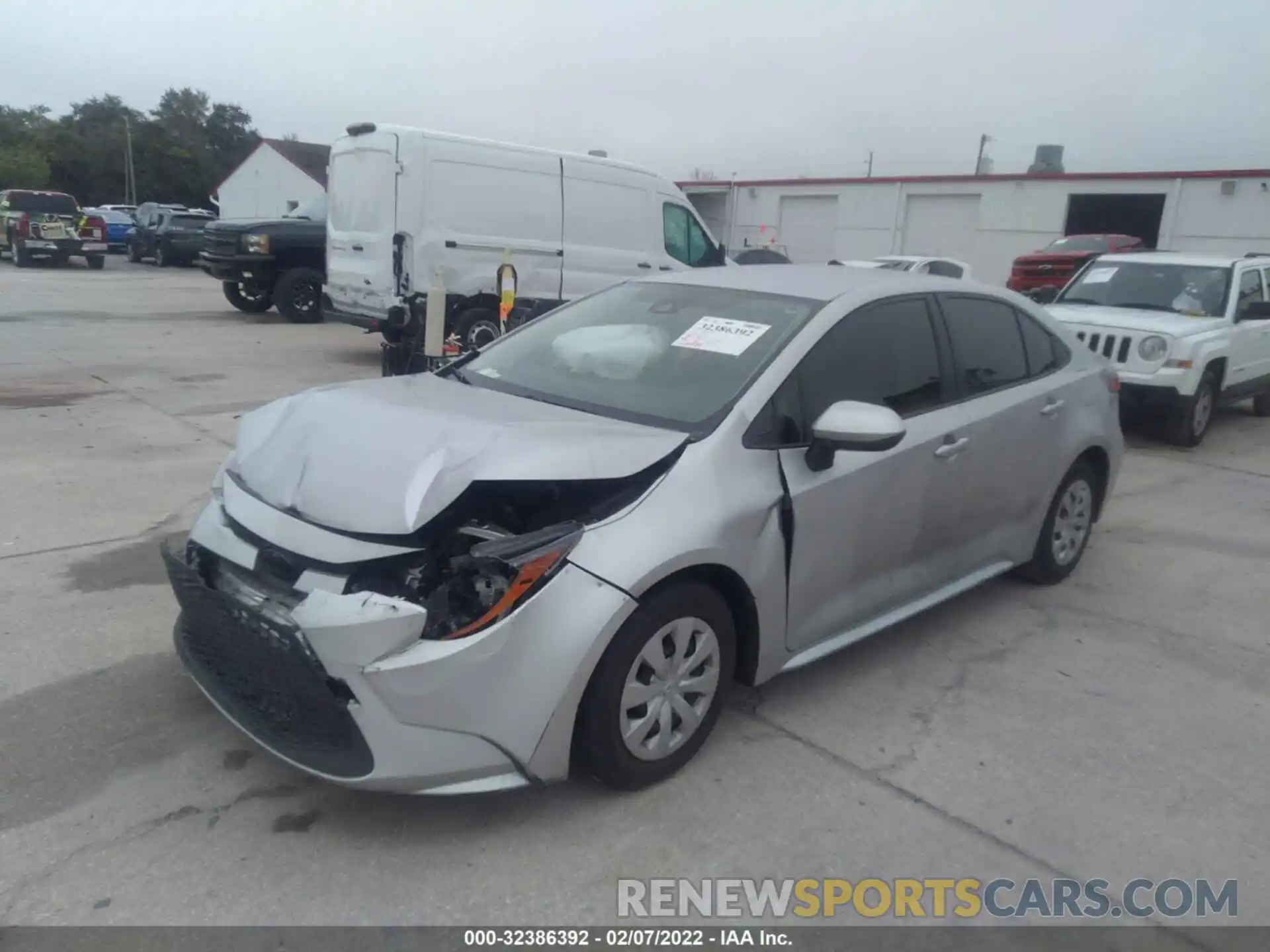 2 Photograph of a damaged car JTDDPRAE4LJ069414 TOYOTA COROLLA 2020